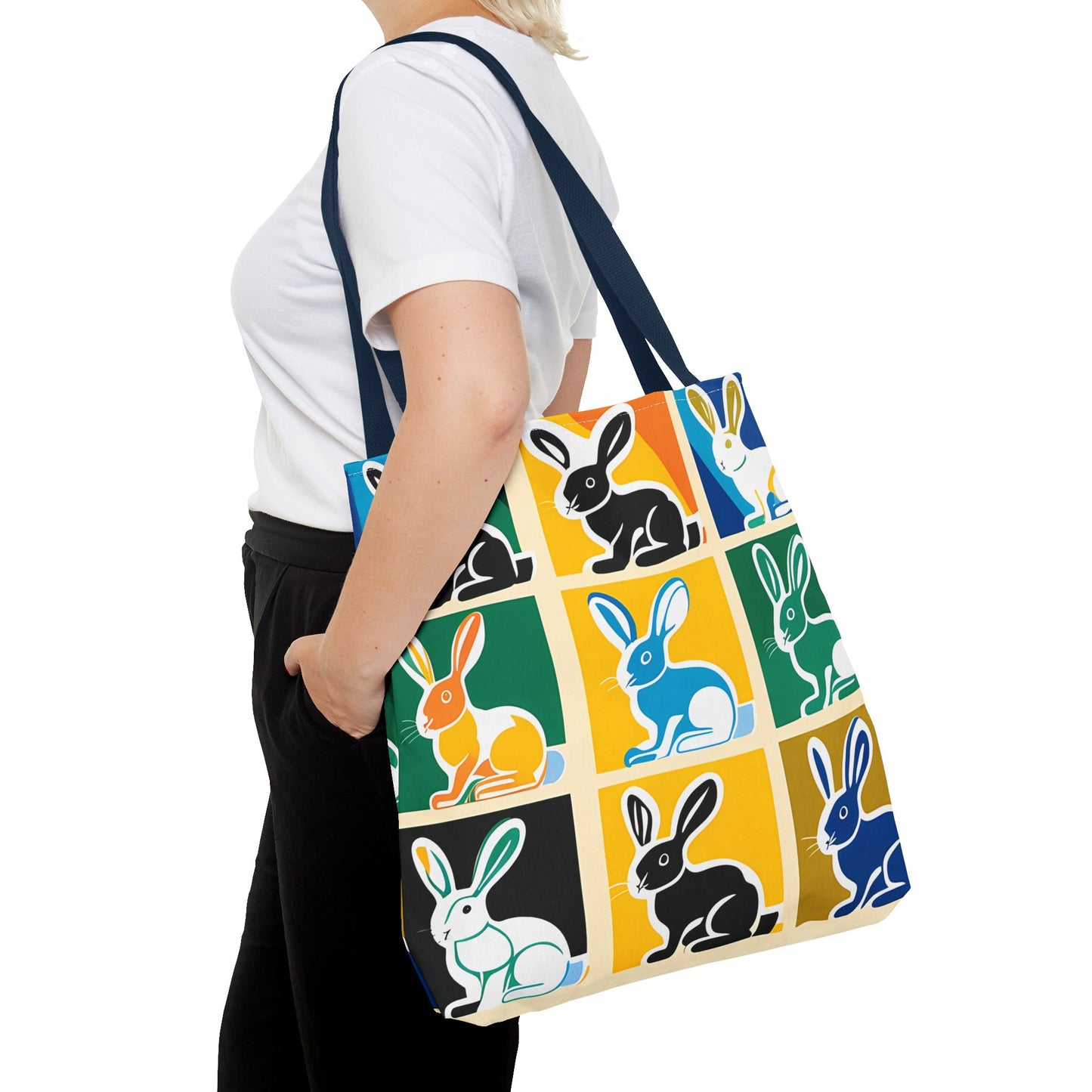 Rabbit Patchwork Tote Bag