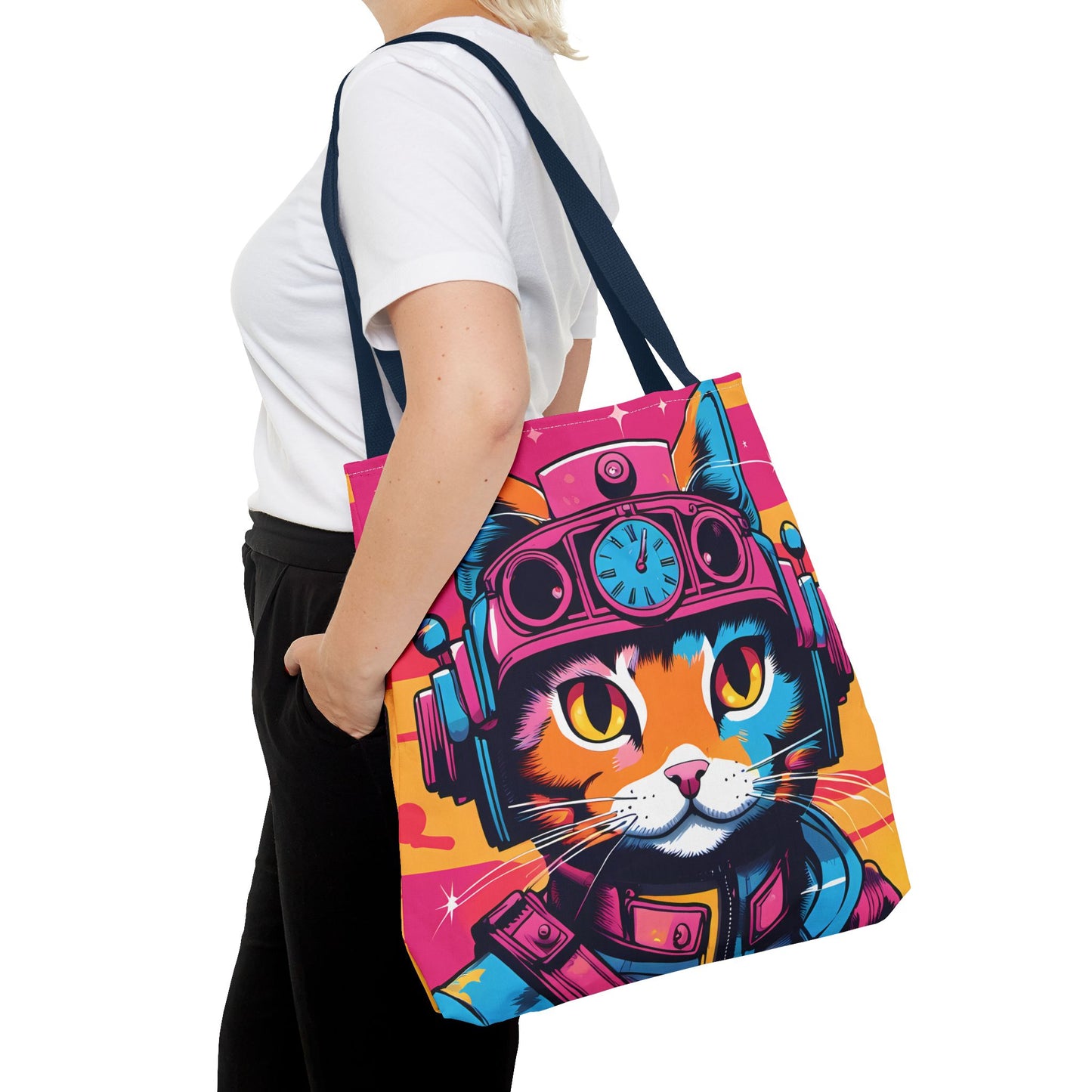 Futuristic Cat Tote Bag