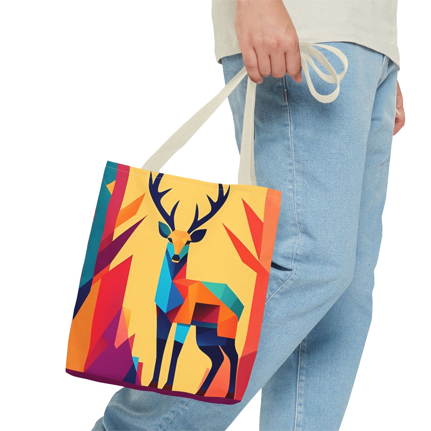 Geometric Deer Tote Bag