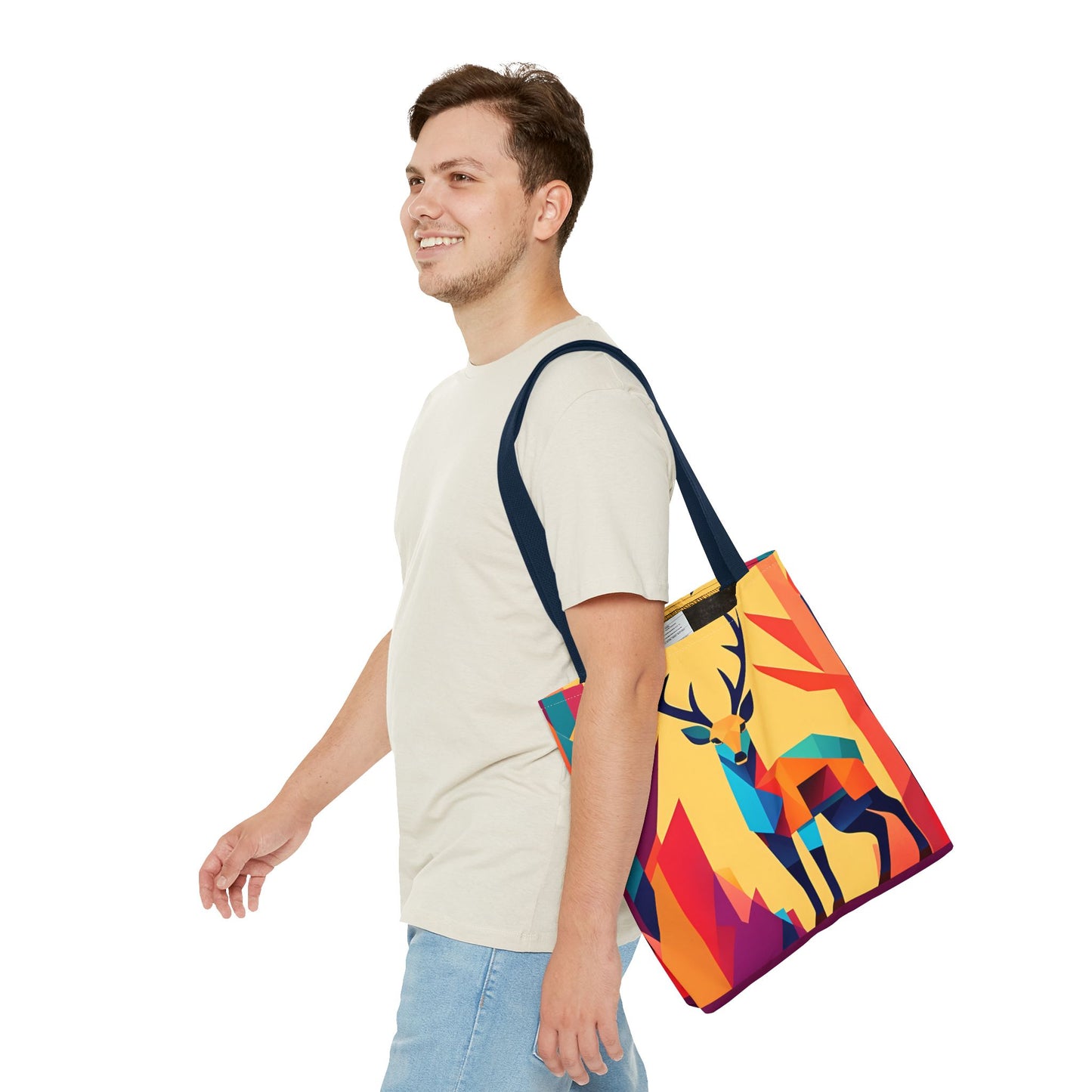 Geometric Deer Tote Bag