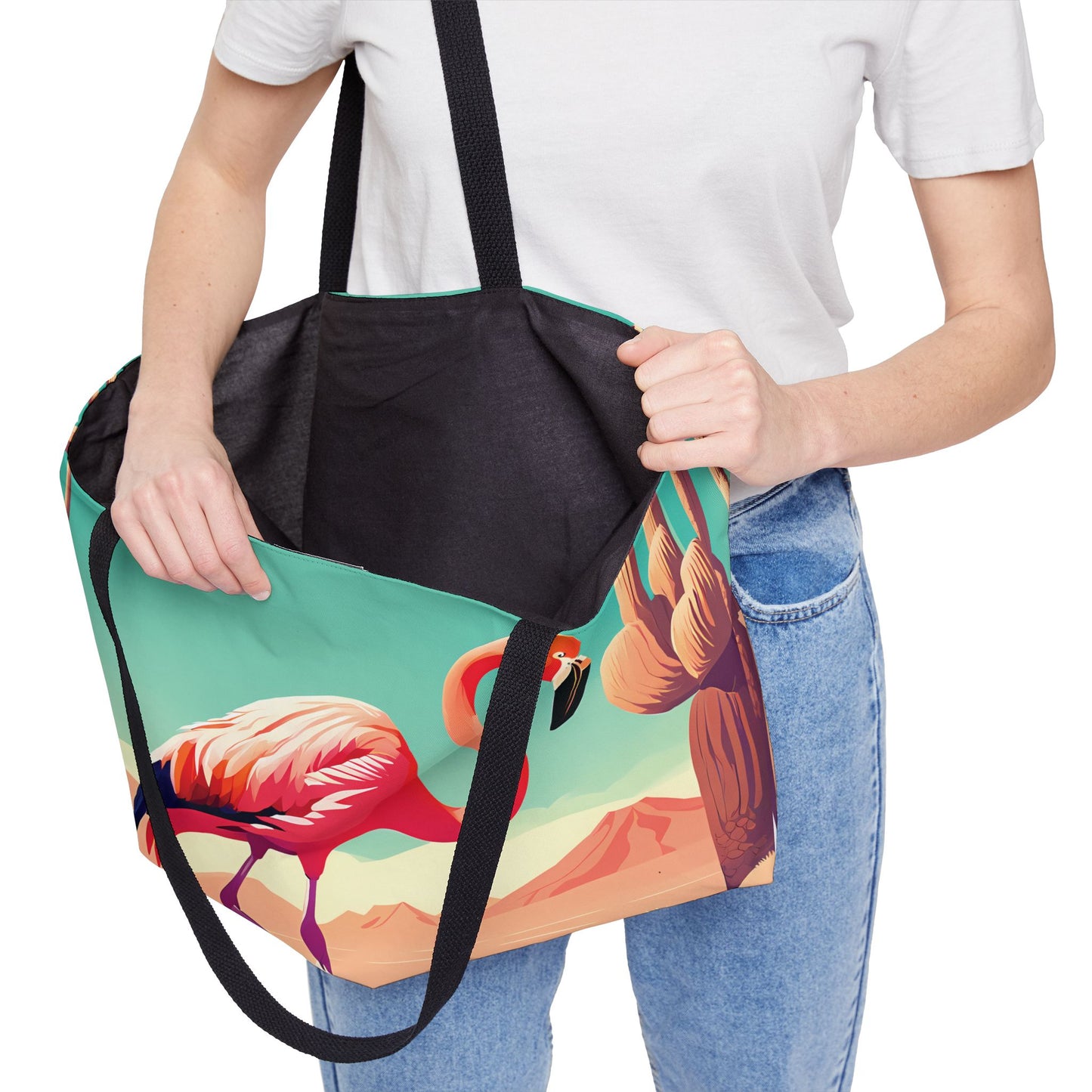 Desert Flamingo Tote Bag