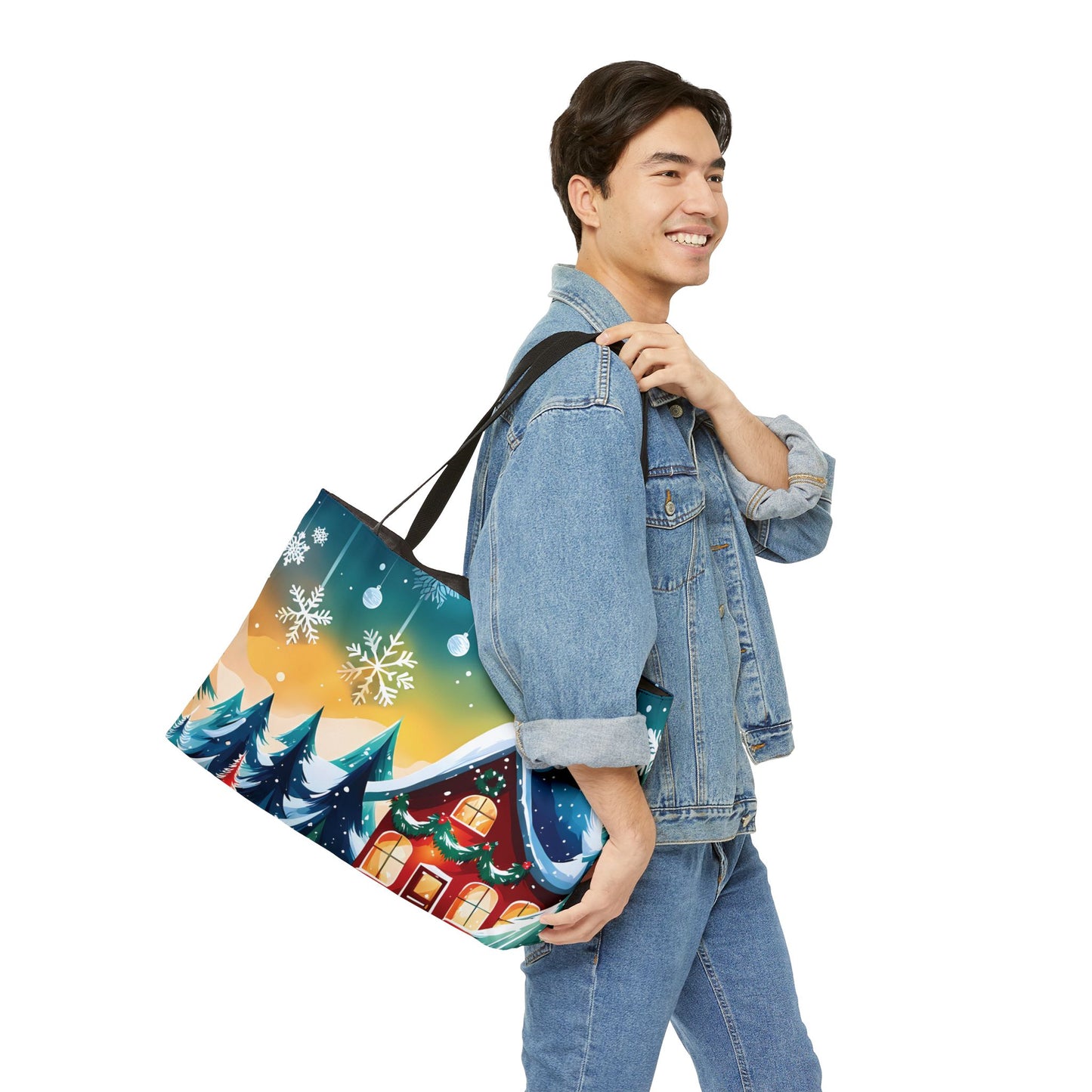 Christmas Cabin Wonderland Tote Bag