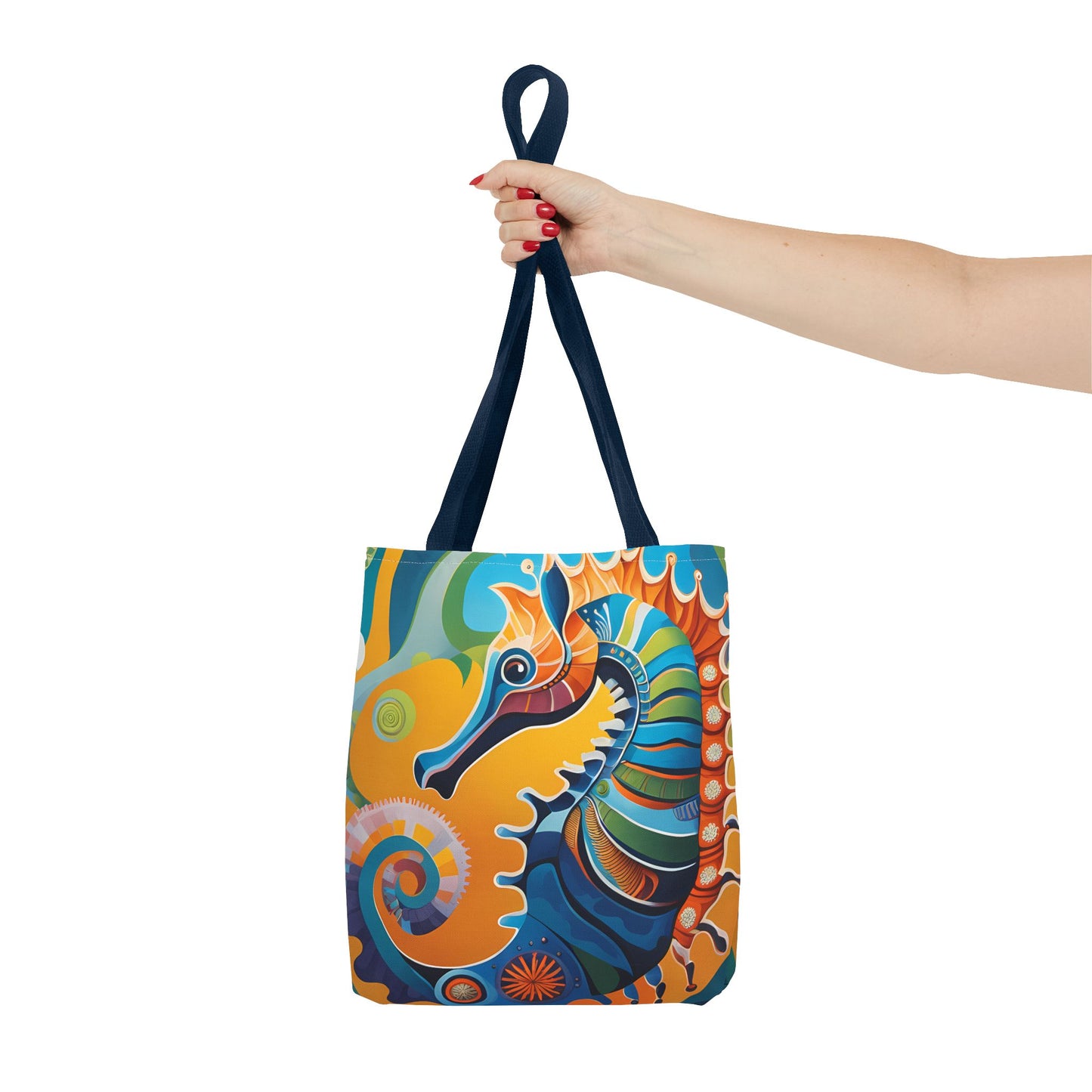 Psychedelic Seahorse Tote Bag