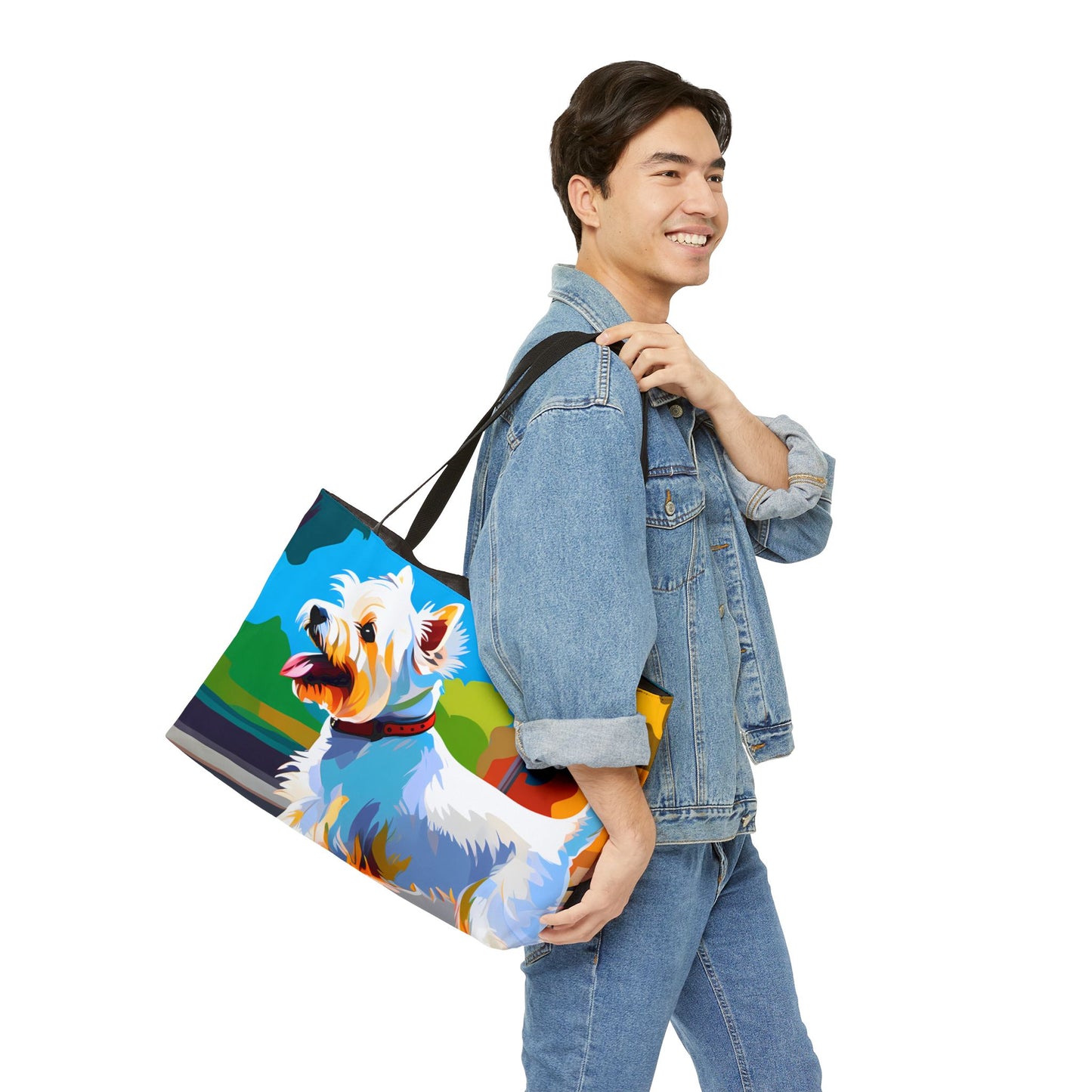 West Highland Terrier in a Park Tote Bag