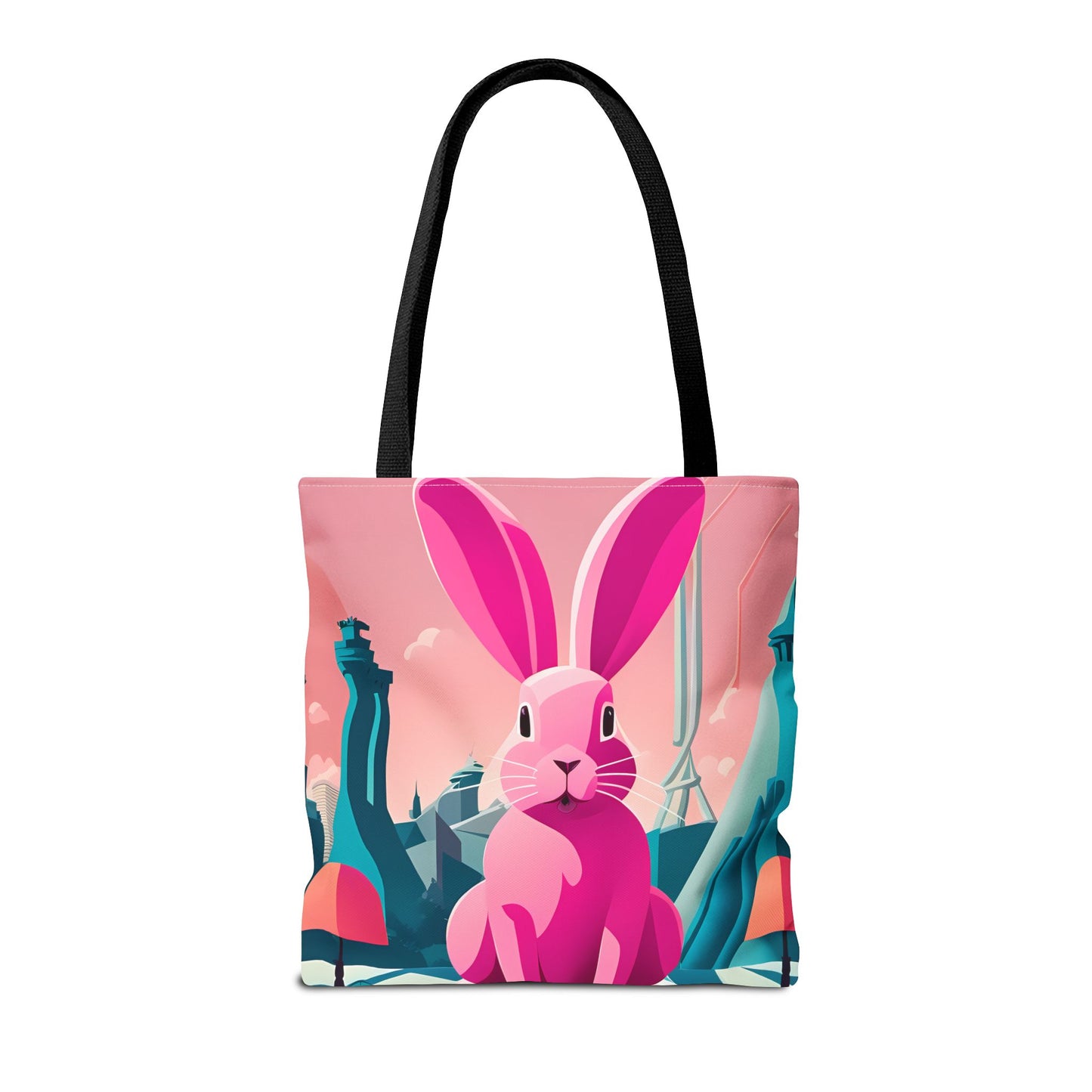 Urban Pink Rabbit Tote Bag