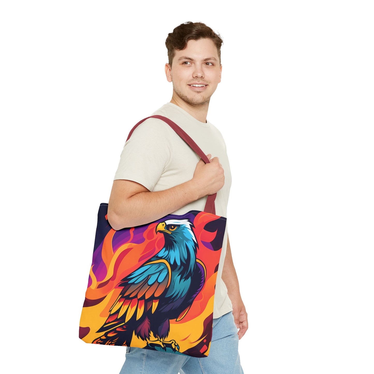 Bold Eagle Fire Tote Bag