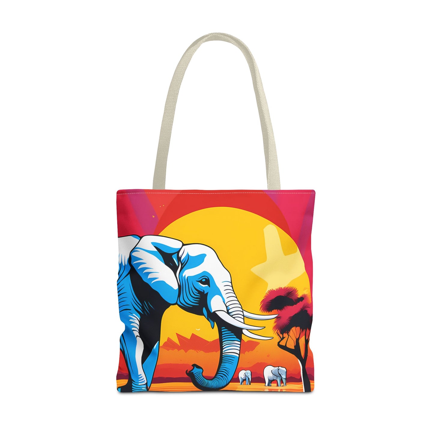 Safari Sunset Elephant Tote Bag