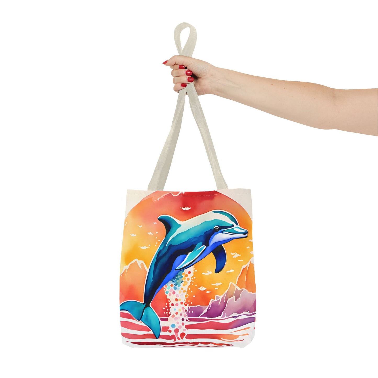 Sunset Dolphin Tote Bag