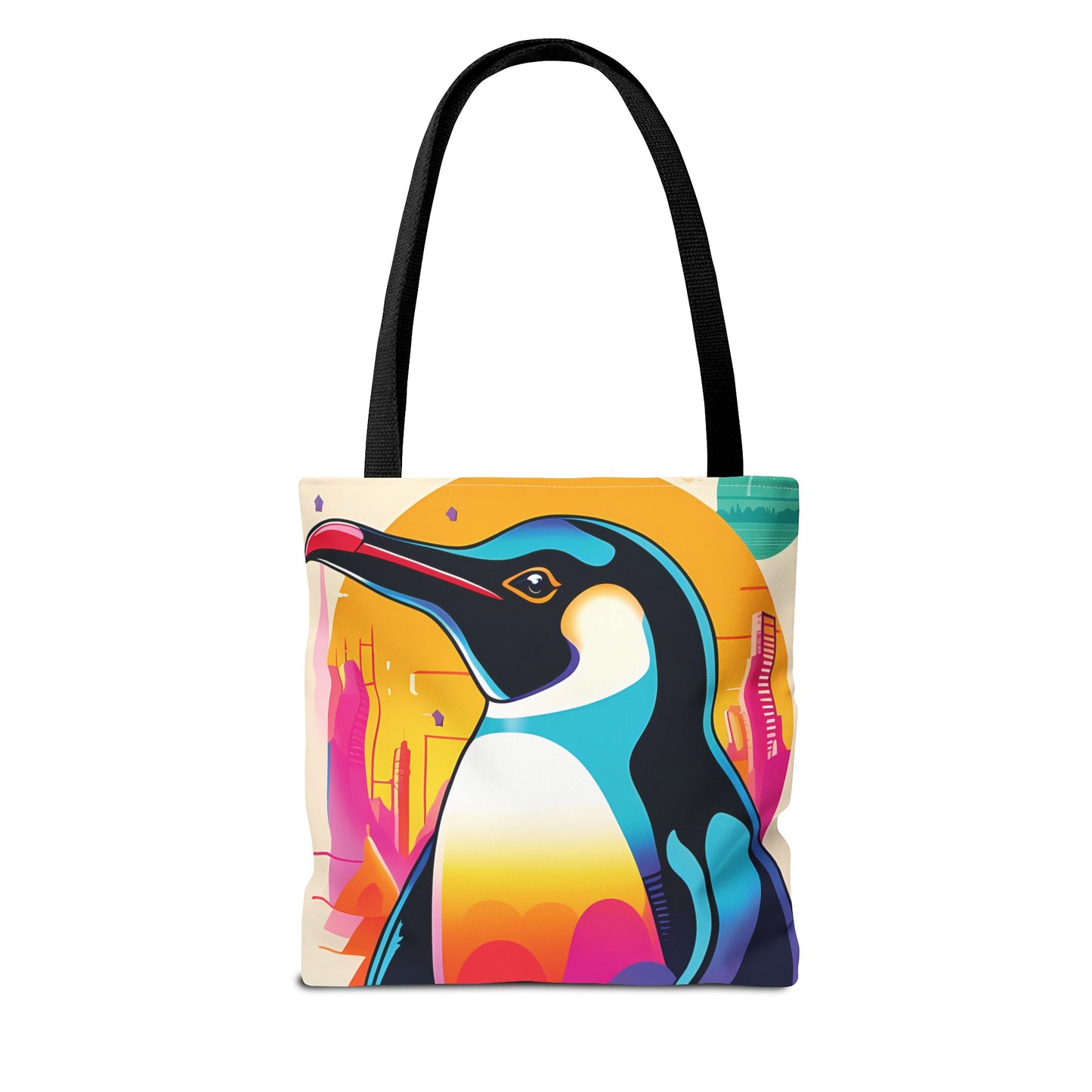 Penguin Cityscape Tote Bag