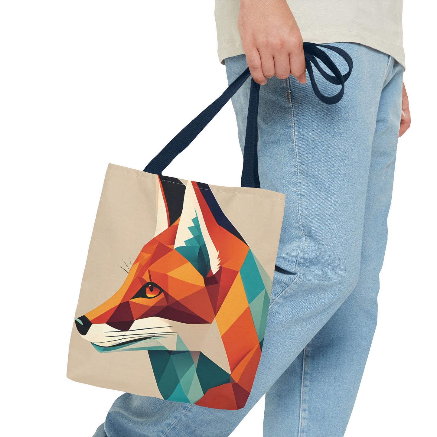 Geometric Fox Tote Bag