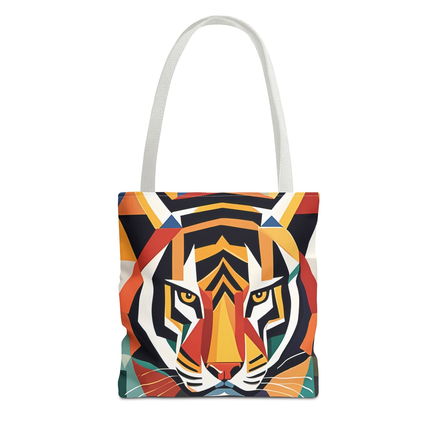 Geometric Tiger Face Tote Bag