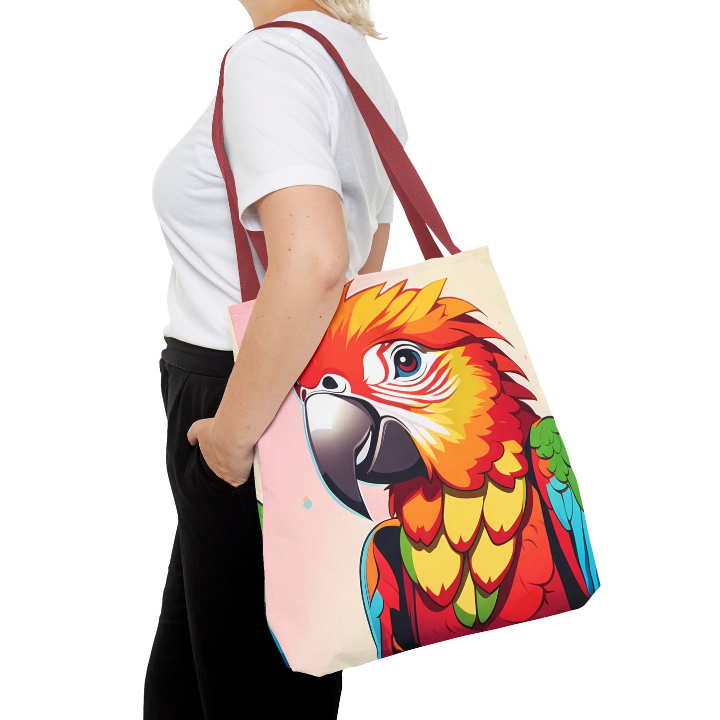 Pretty Parrot Print Tote Bag