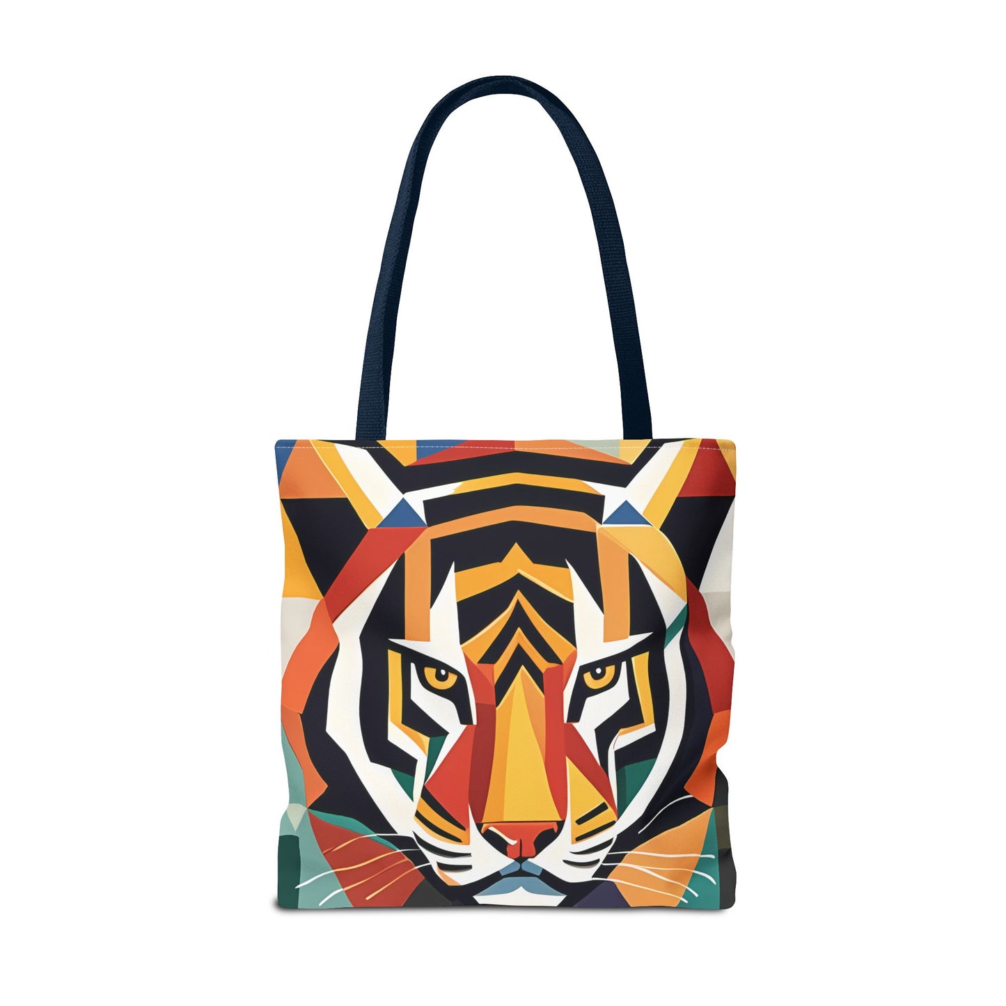 Geometric Tiger Face Tote Bag