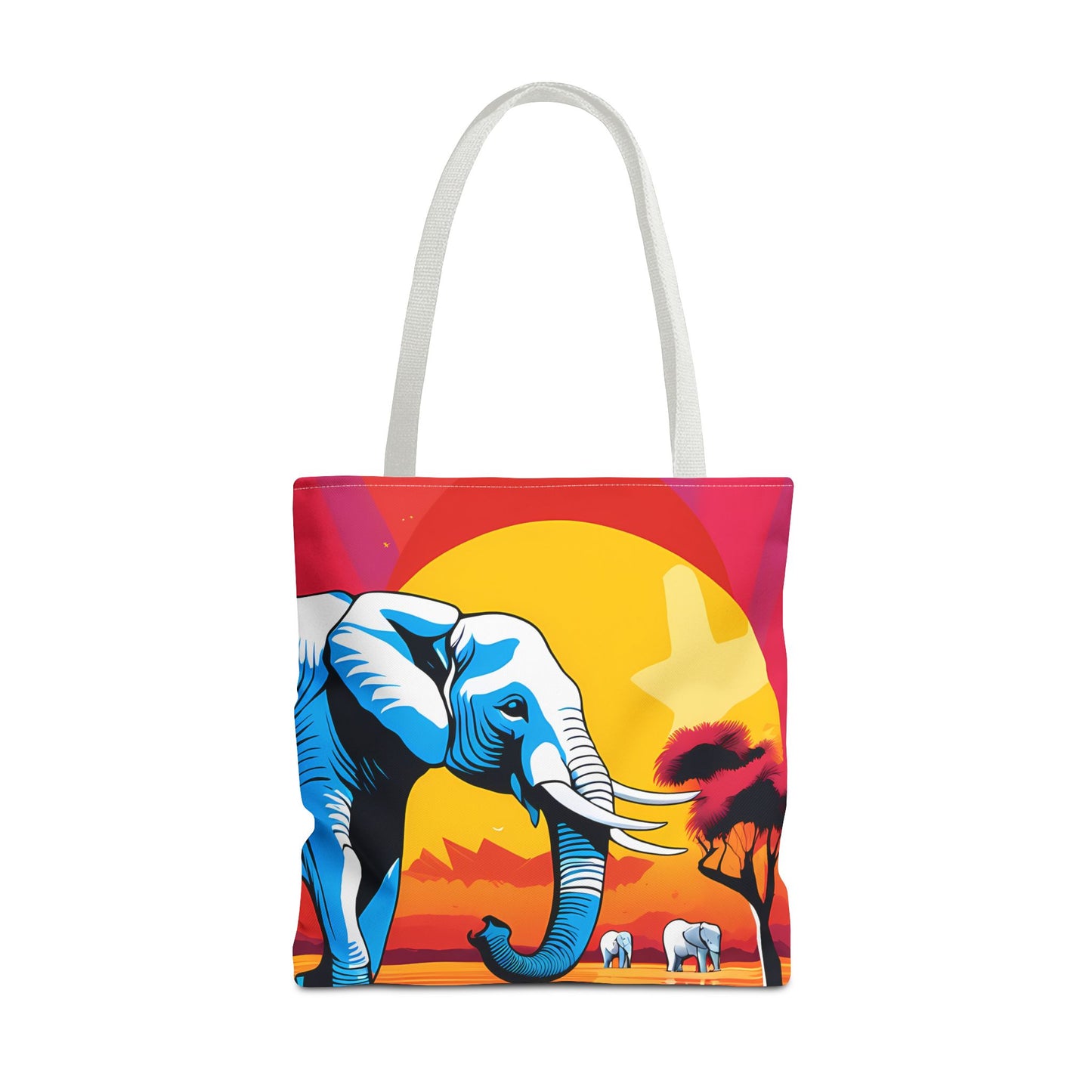 Safari Sunset Elephant Tote Bag