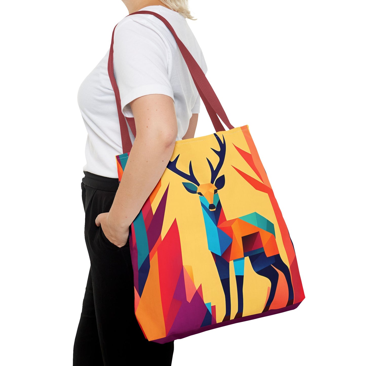 Geometric Deer Tote Bag