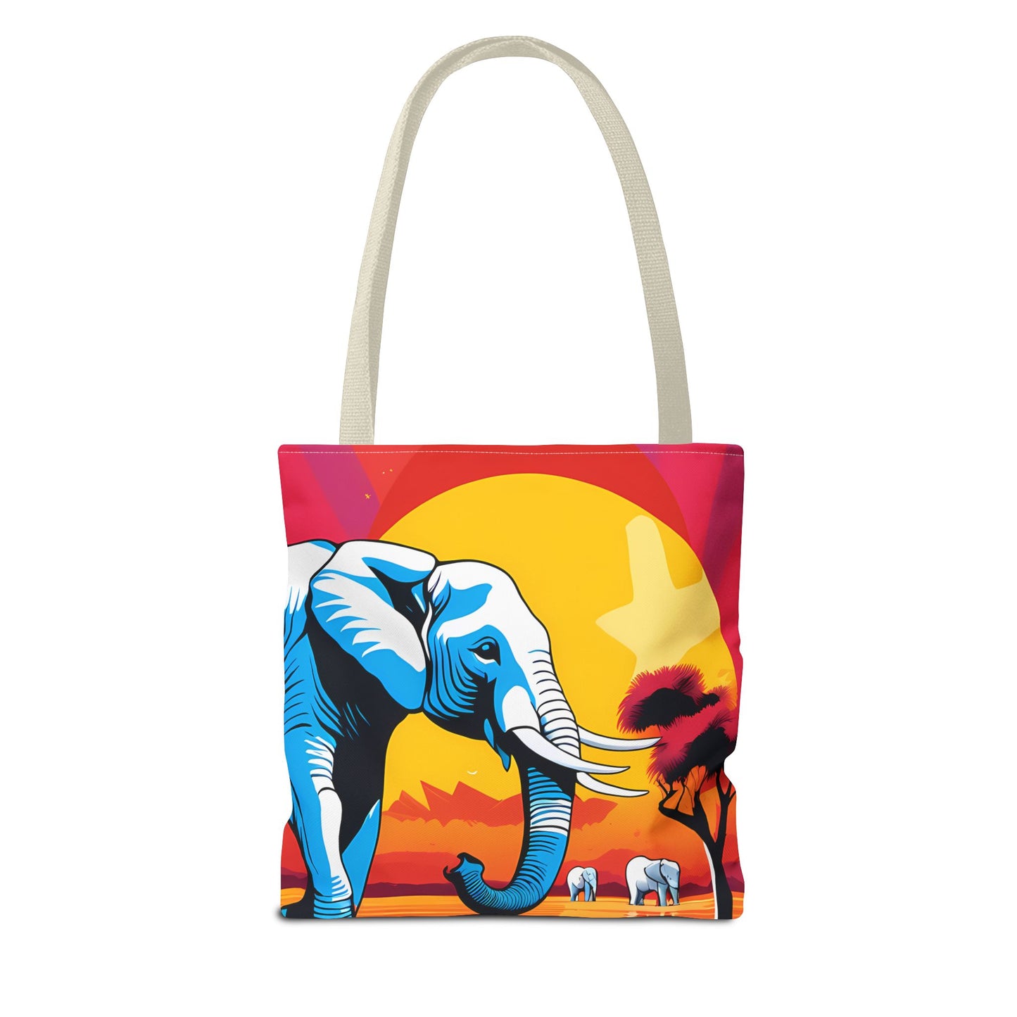 Safari Sunset Elephant Tote Bag