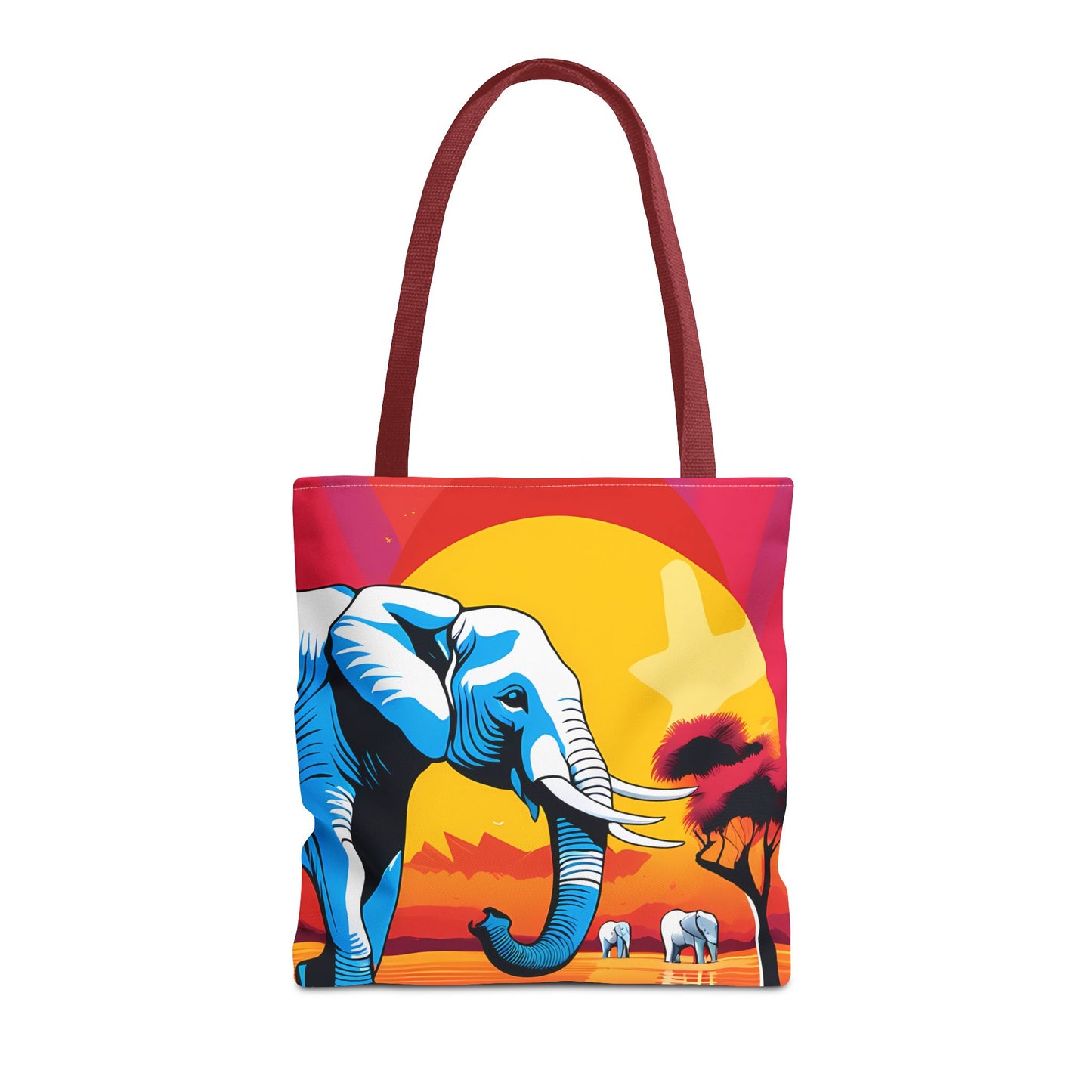 Safari Sunset Elephant Tote Bag