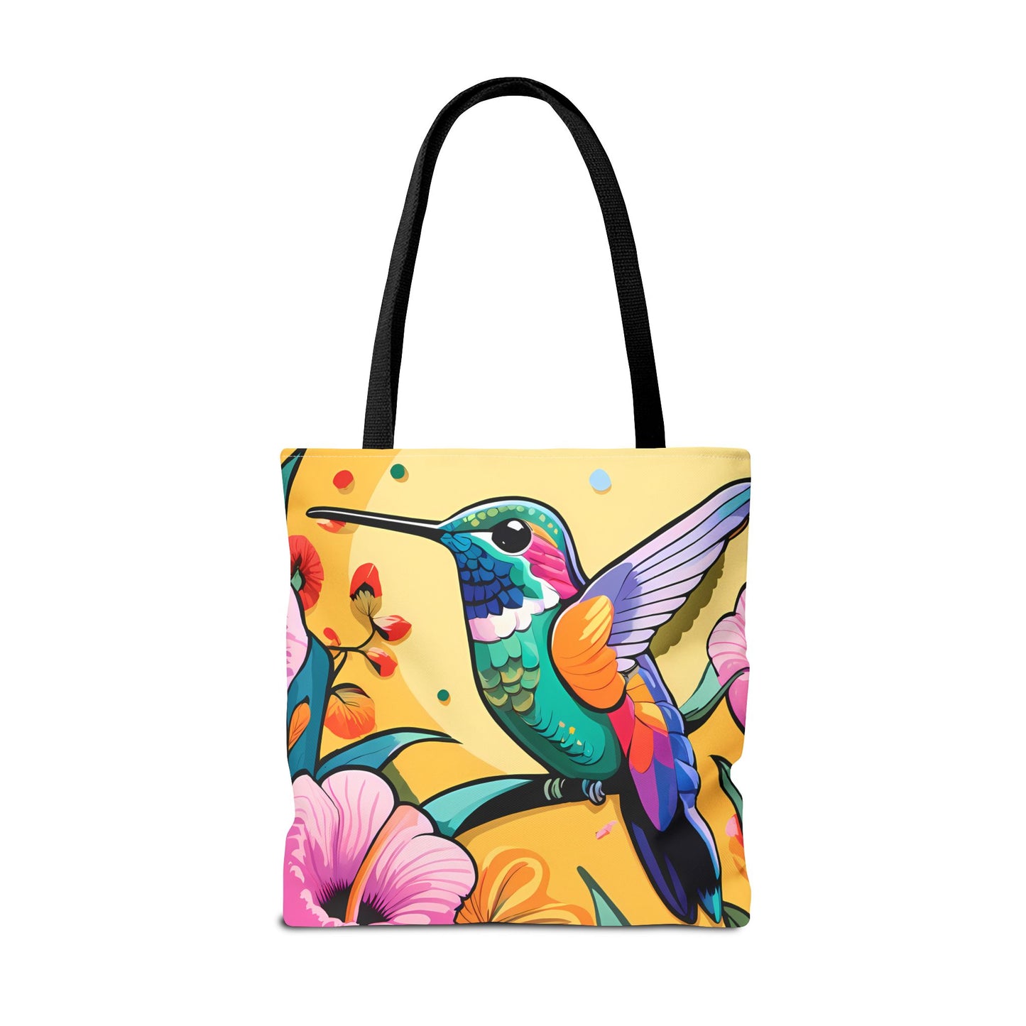 Floral Hummingbird Tote Bag