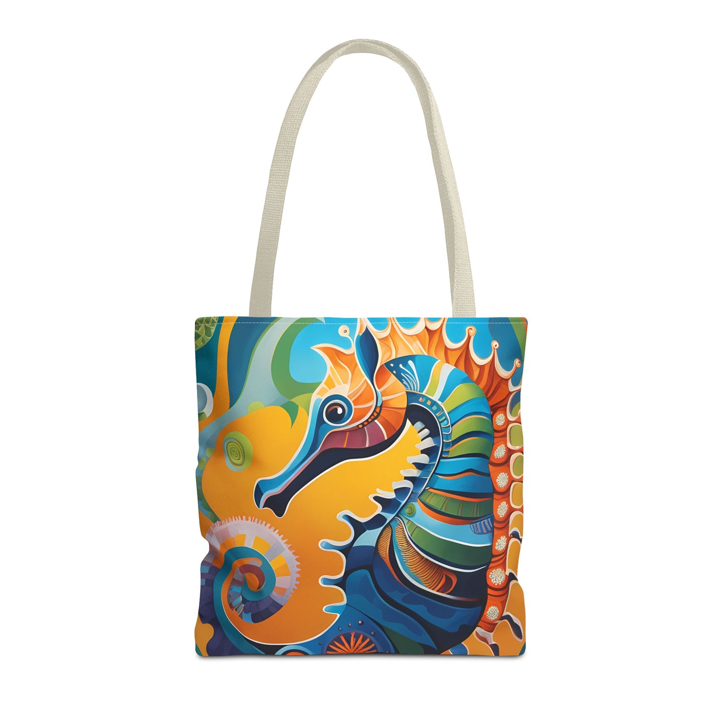 Psychedelic Seahorse Tote Bag