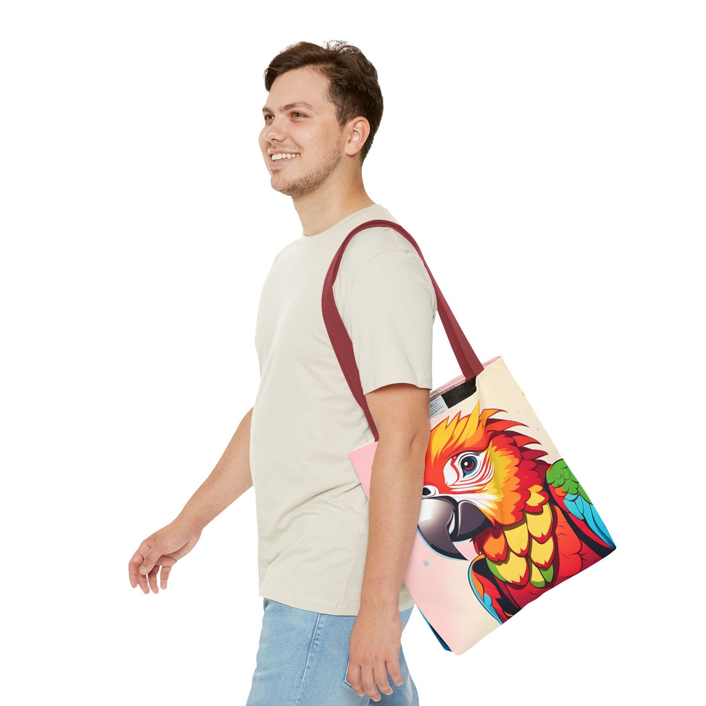 Pretty Parrot Print Tote Bag