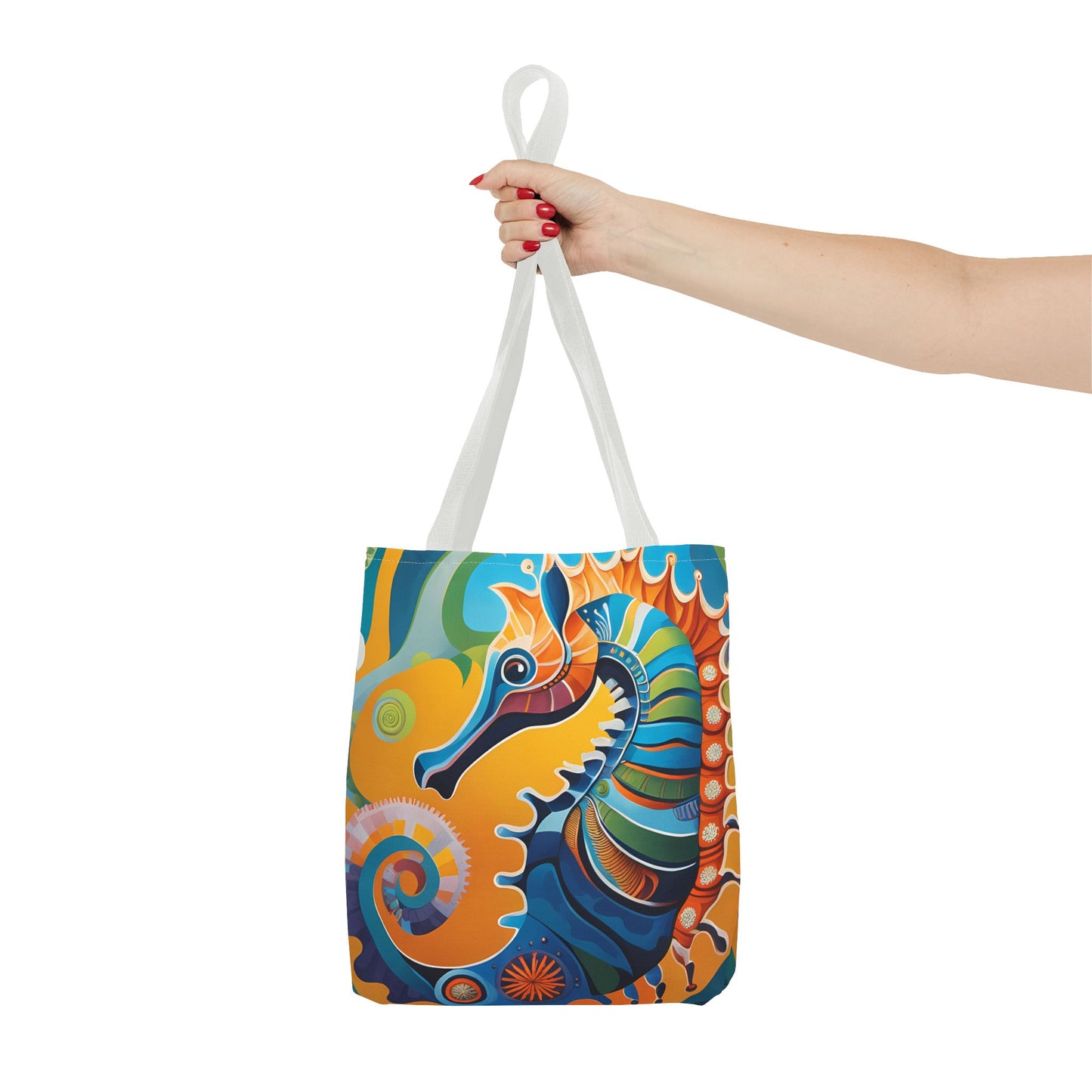 Psychedelic Seahorse Tote Bag