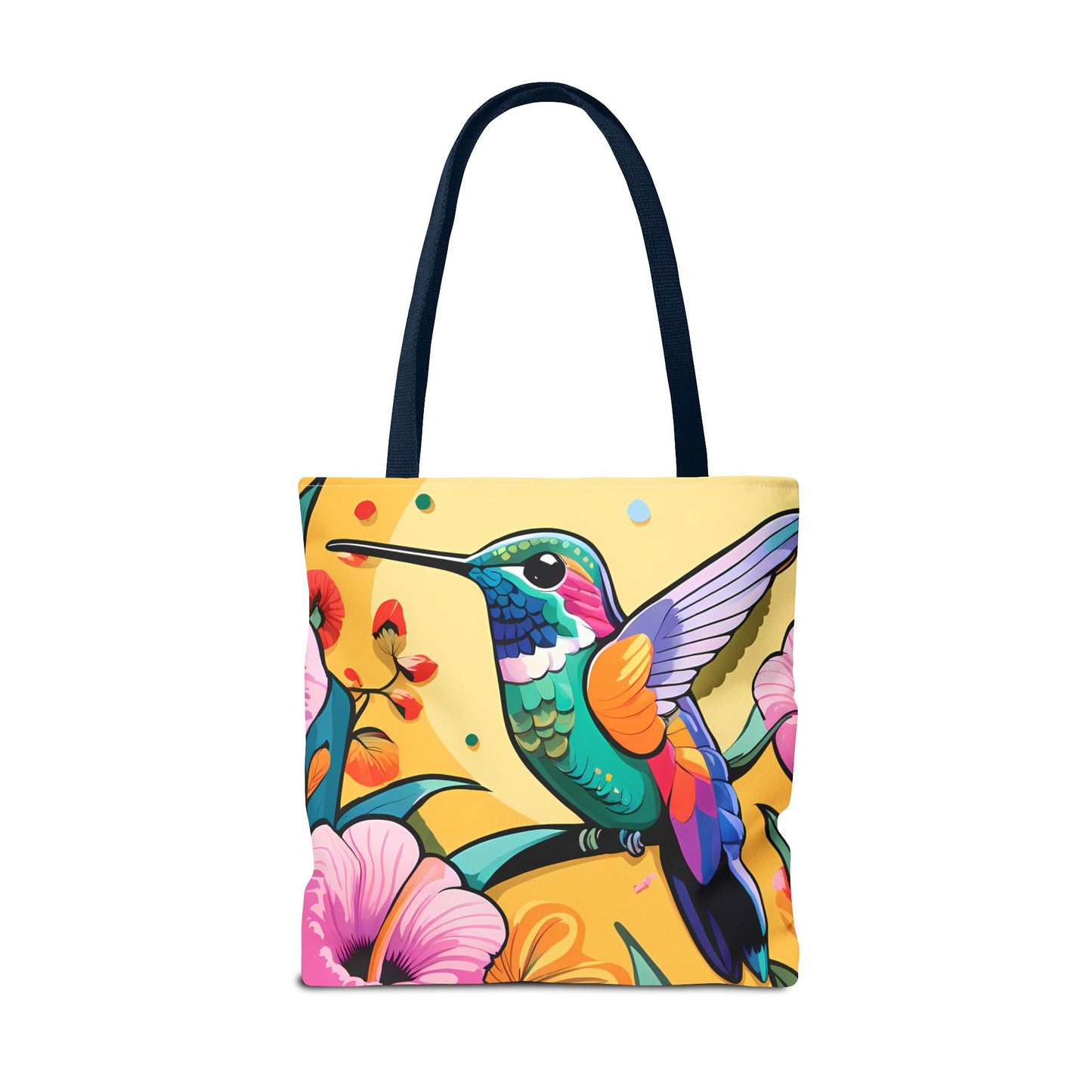 Floral Hummingbird Tote Bag