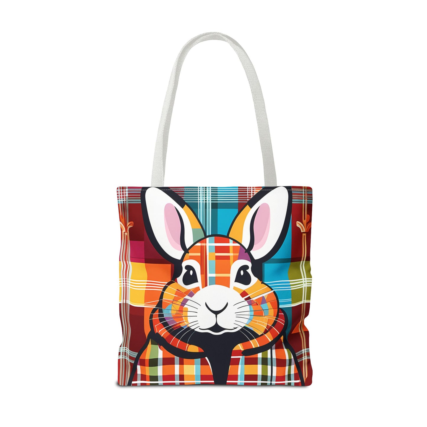 Plaid Bunny Tote Bag