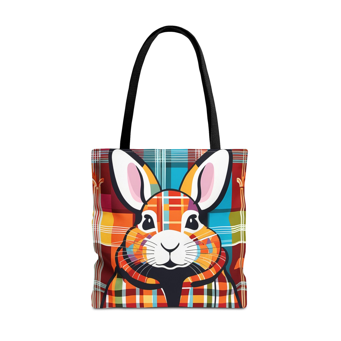 Plaid Bunny Tote Bag