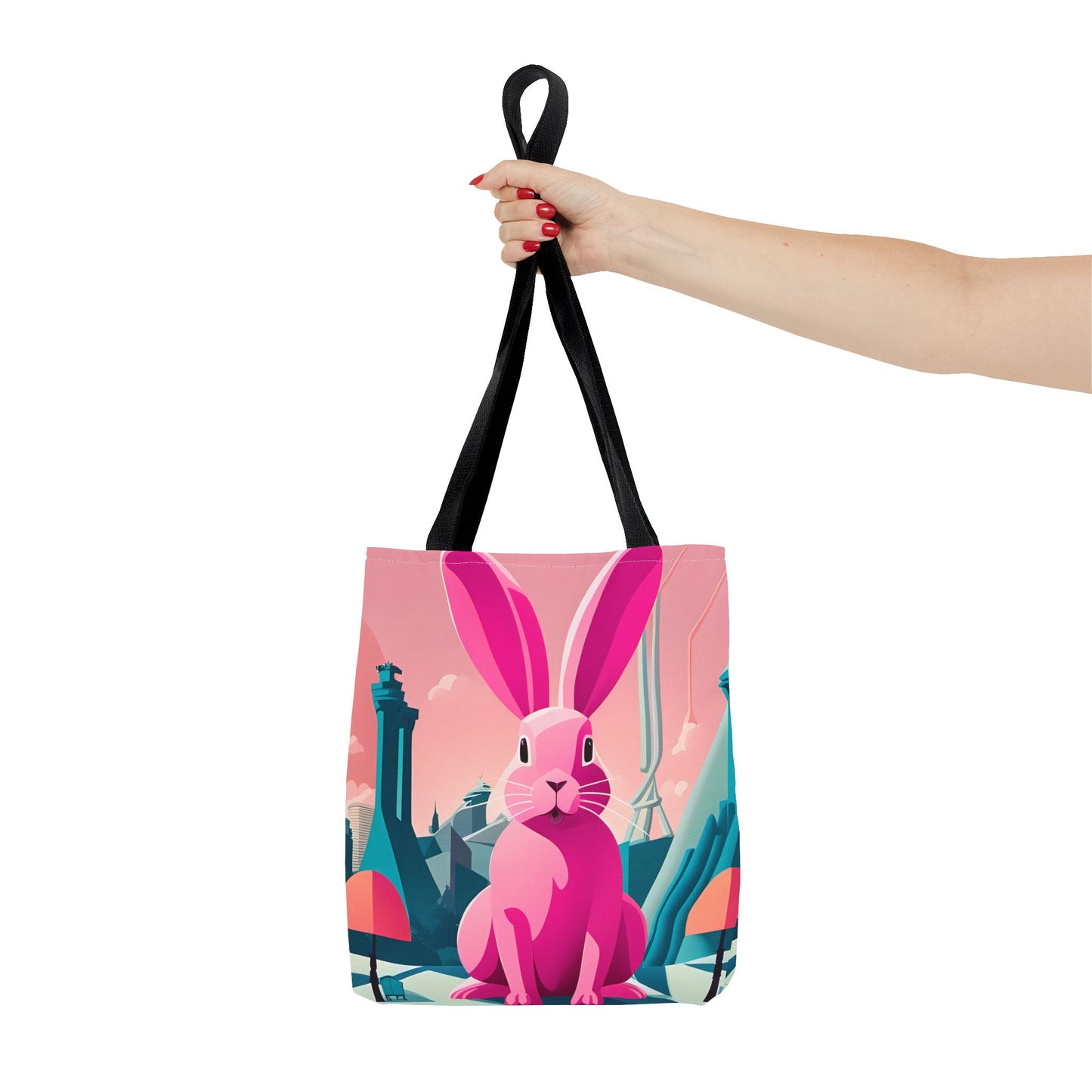 Urban Pink Rabbit Tote Bag