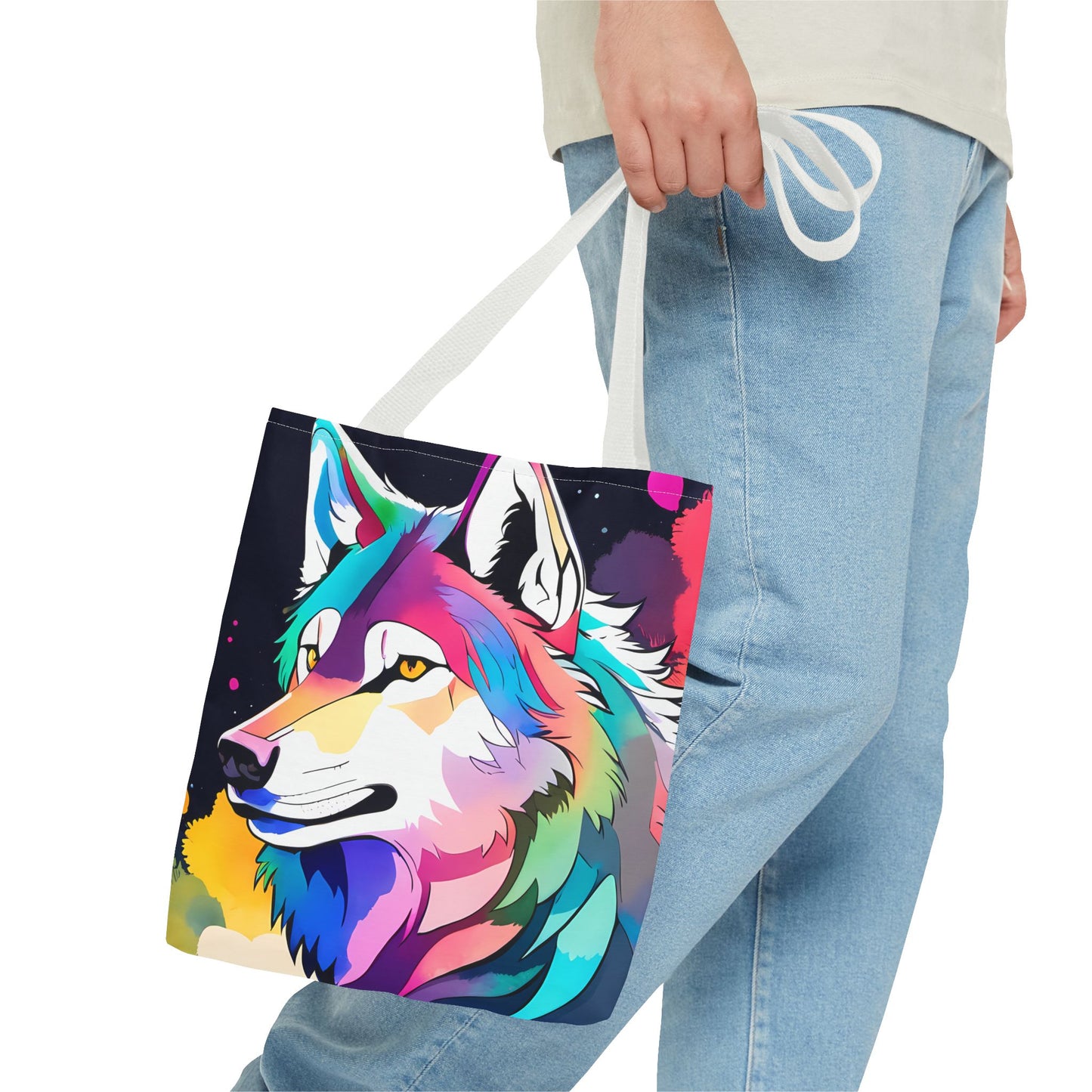 Cosmic Wolf Tote Bag