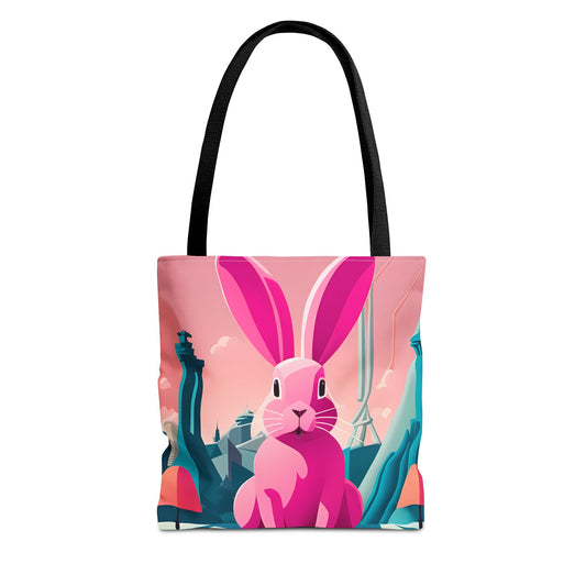 Urban Pink Rabbit Tote Bag