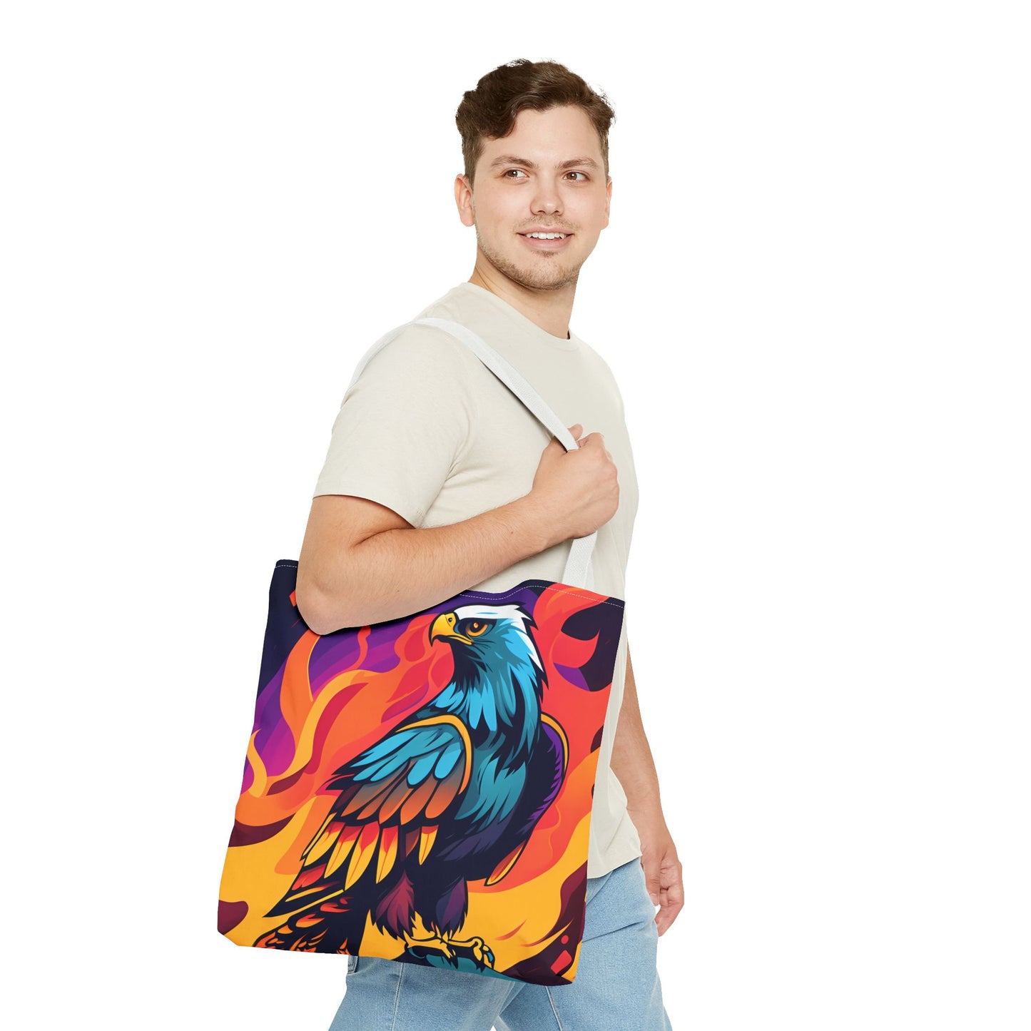 Bold Eagle Fire Tote Bag