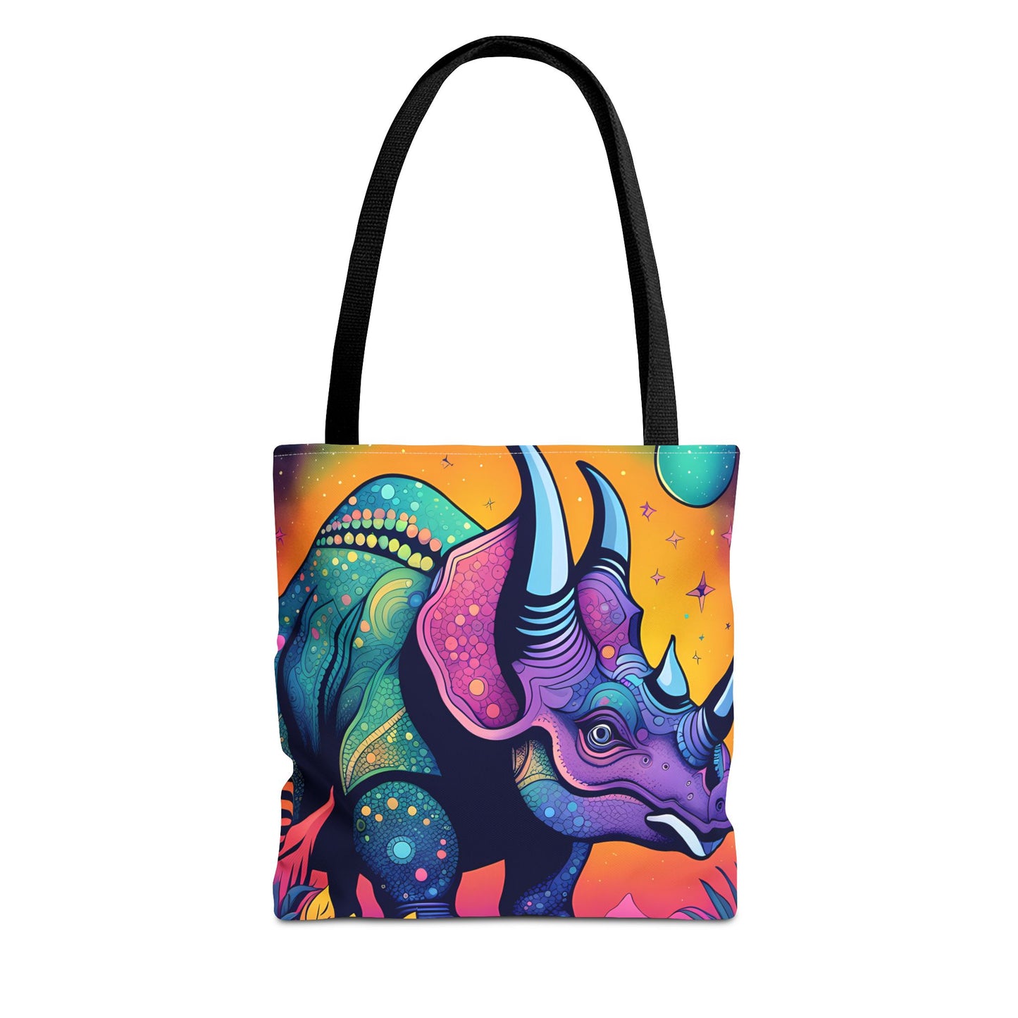 Cosmic Triceratops Tote Bag