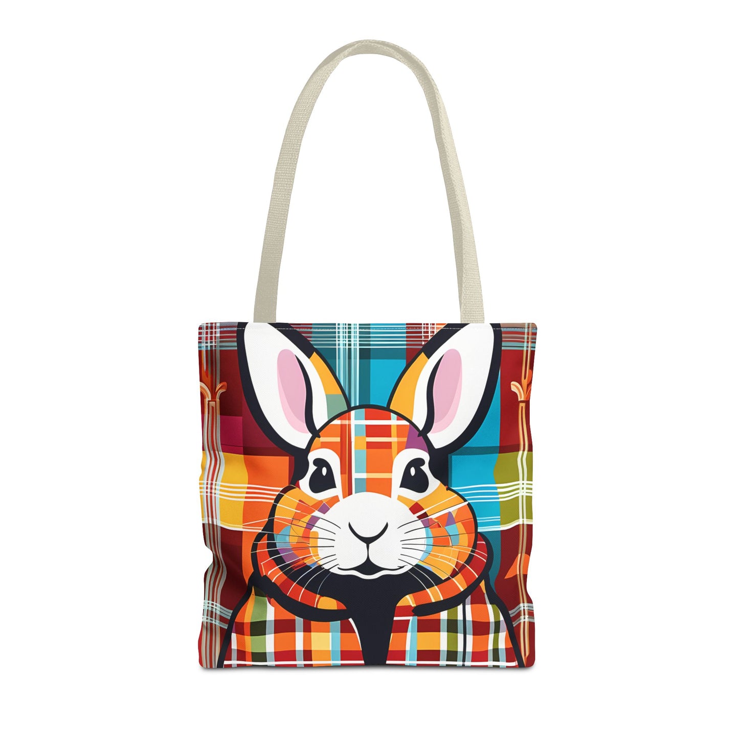 Plaid Bunny Tote Bag