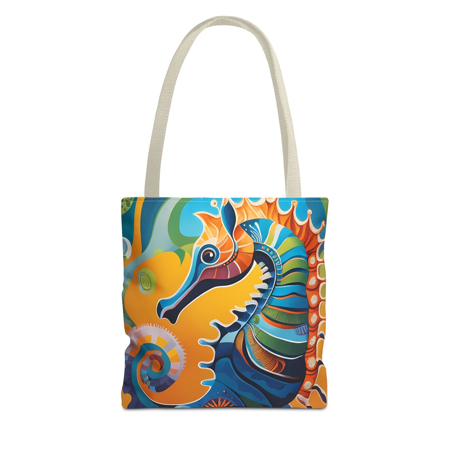 Psychedelic Seahorse Tote Bag