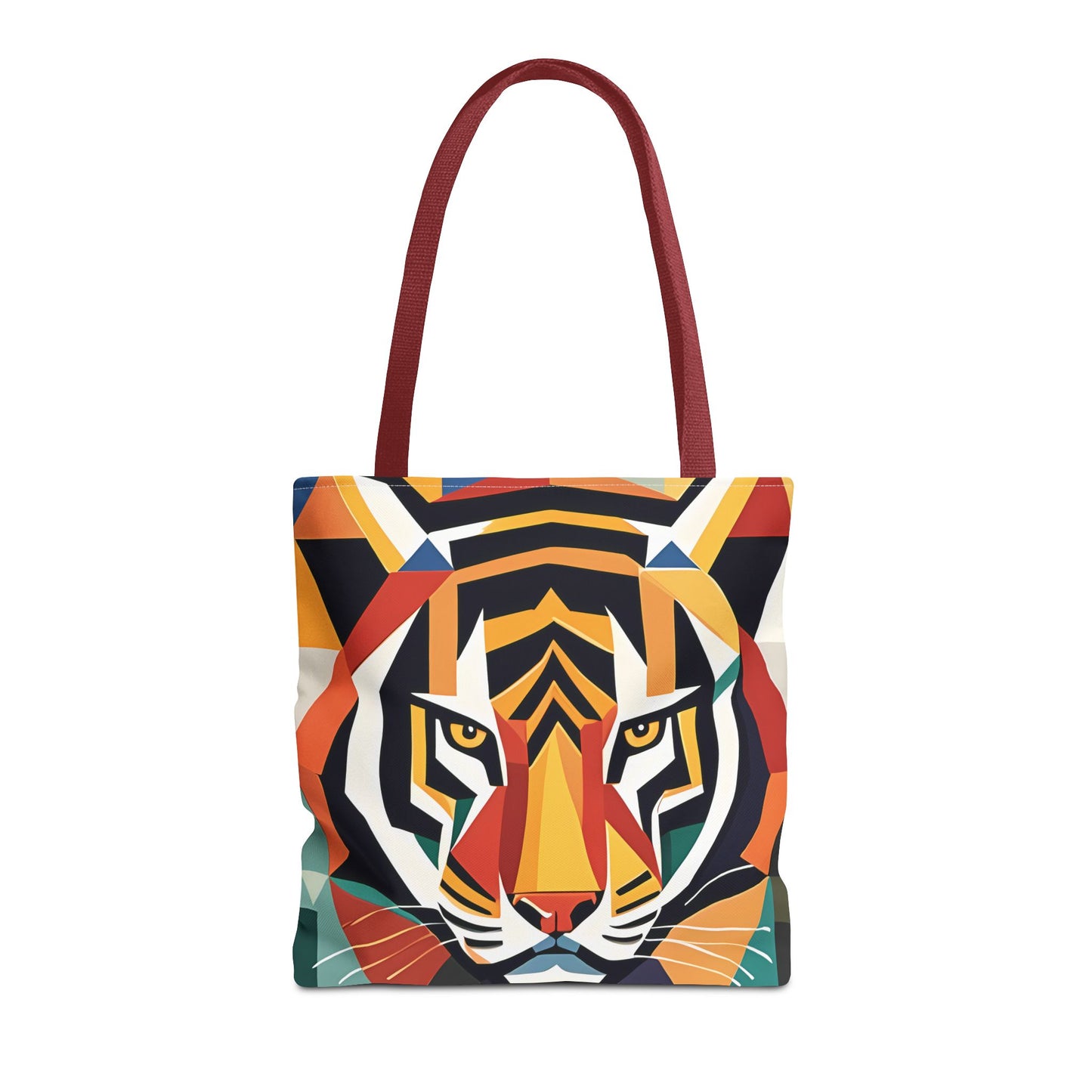 Geometric Tiger Face Tote Bag
