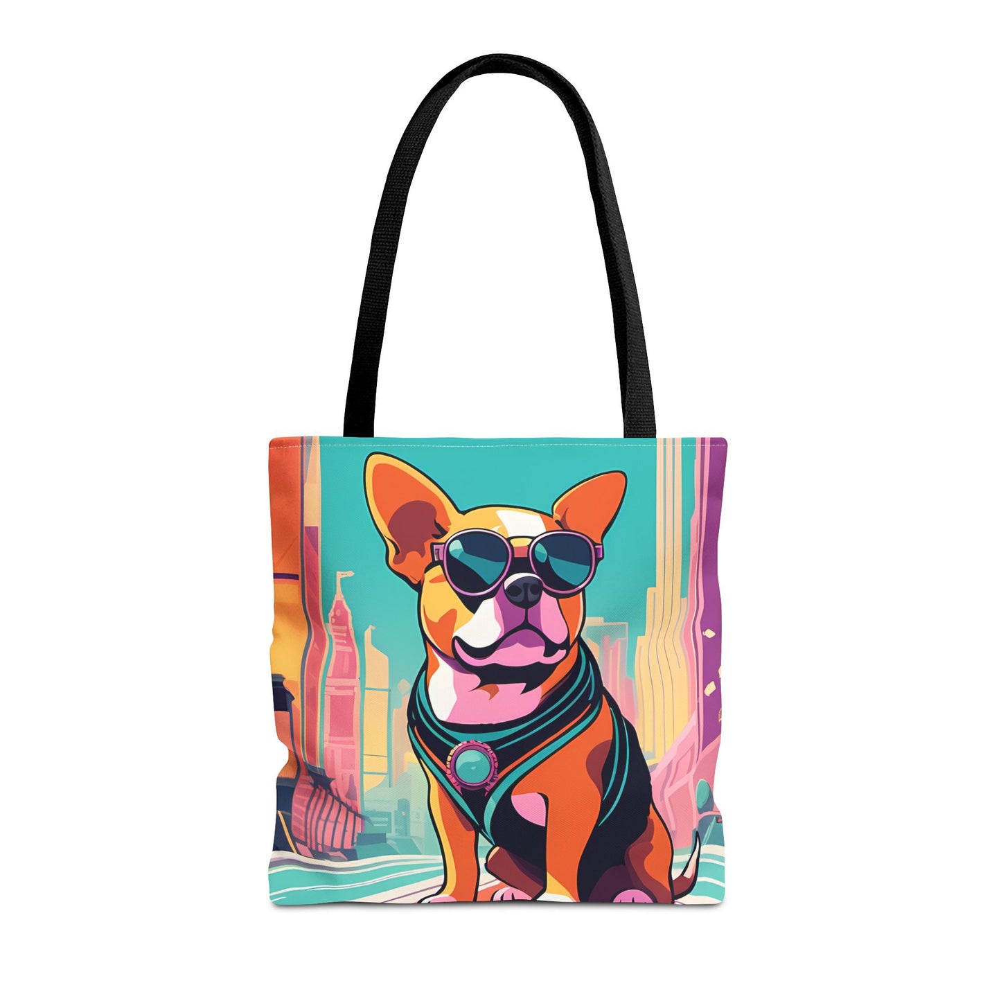 Cool Dog Cityscape Tote Bag