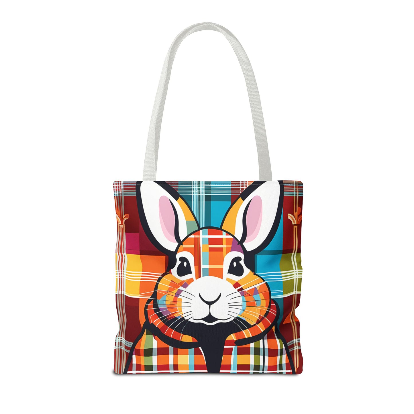 Plaid Bunny Tote Bag