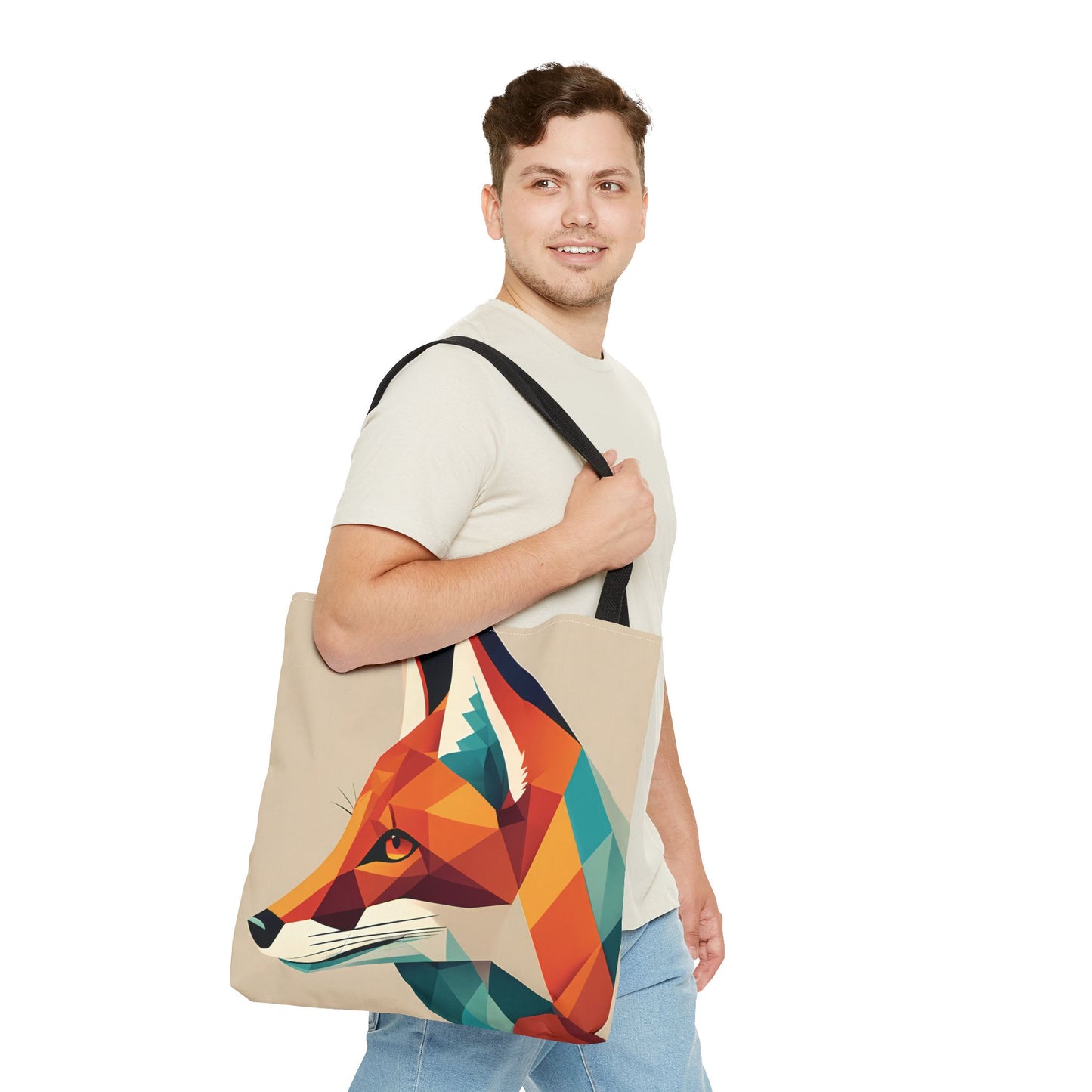 Geometric Fox Tote Bag