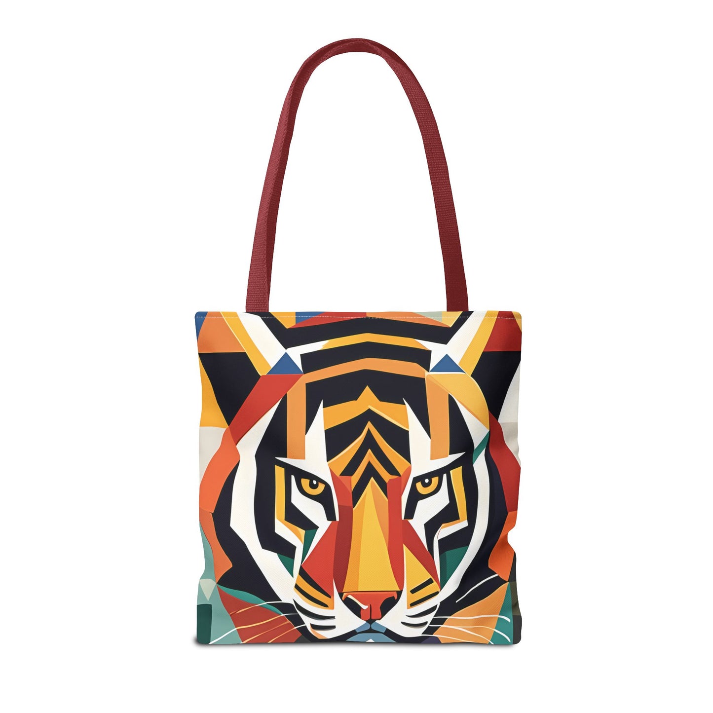 Geometric Tiger Face Tote Bag
