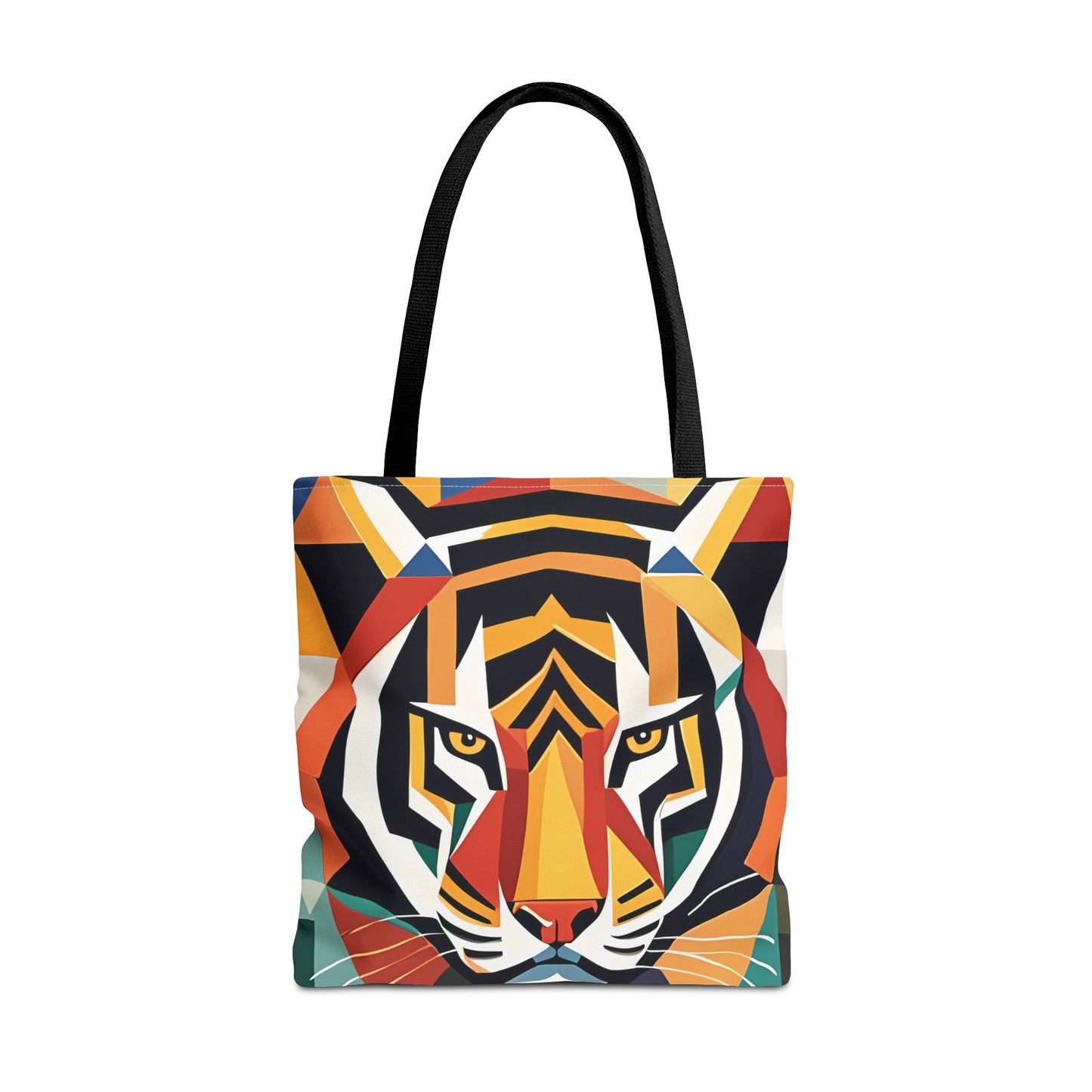 Geometric Tiger Face Tote Bag