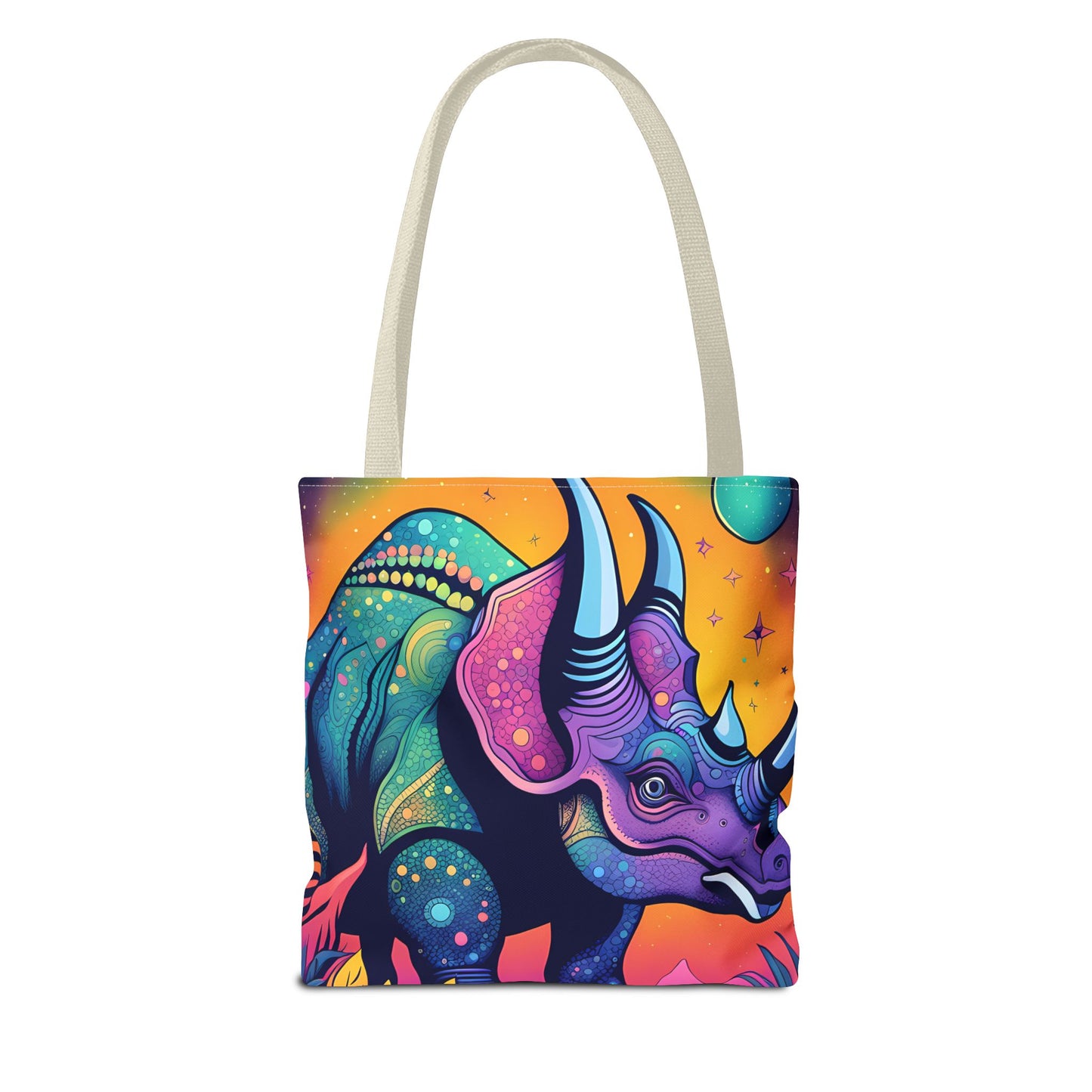 Cosmic Triceratops Tote Bag