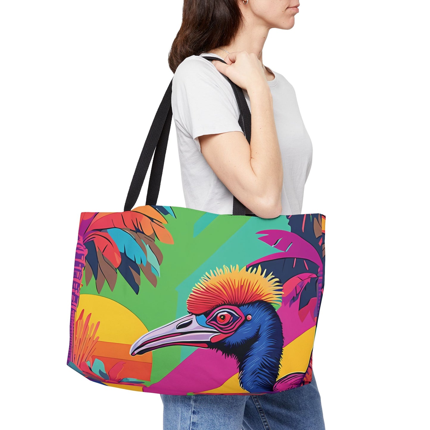 Rainbow Cassowary Tote Bag