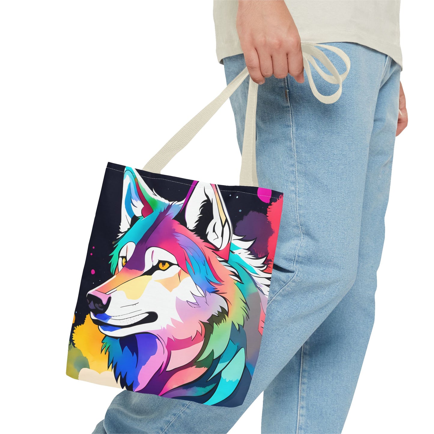 Cosmic Wolf Tote Bag
