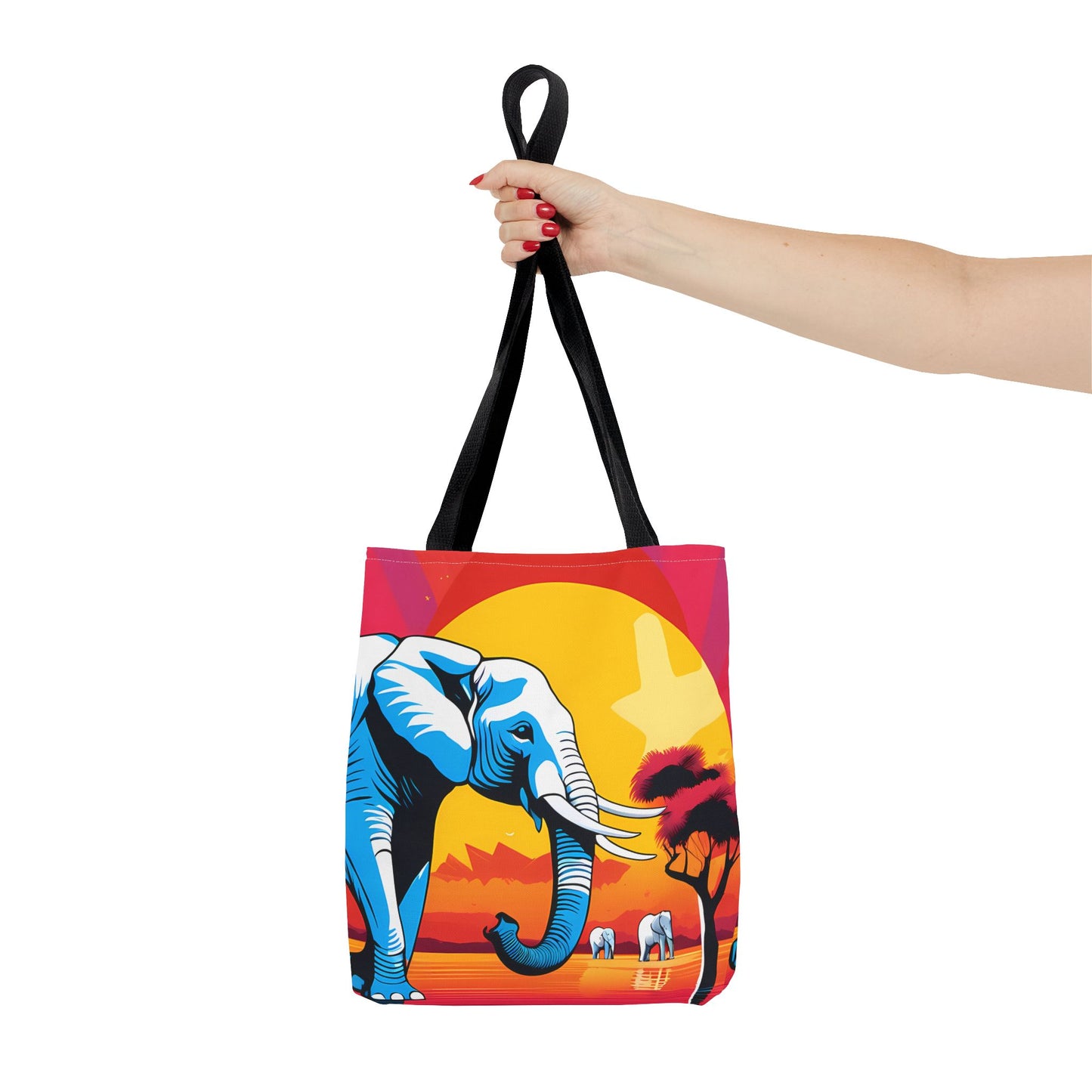 Safari Sunset Elephant Tote Bag