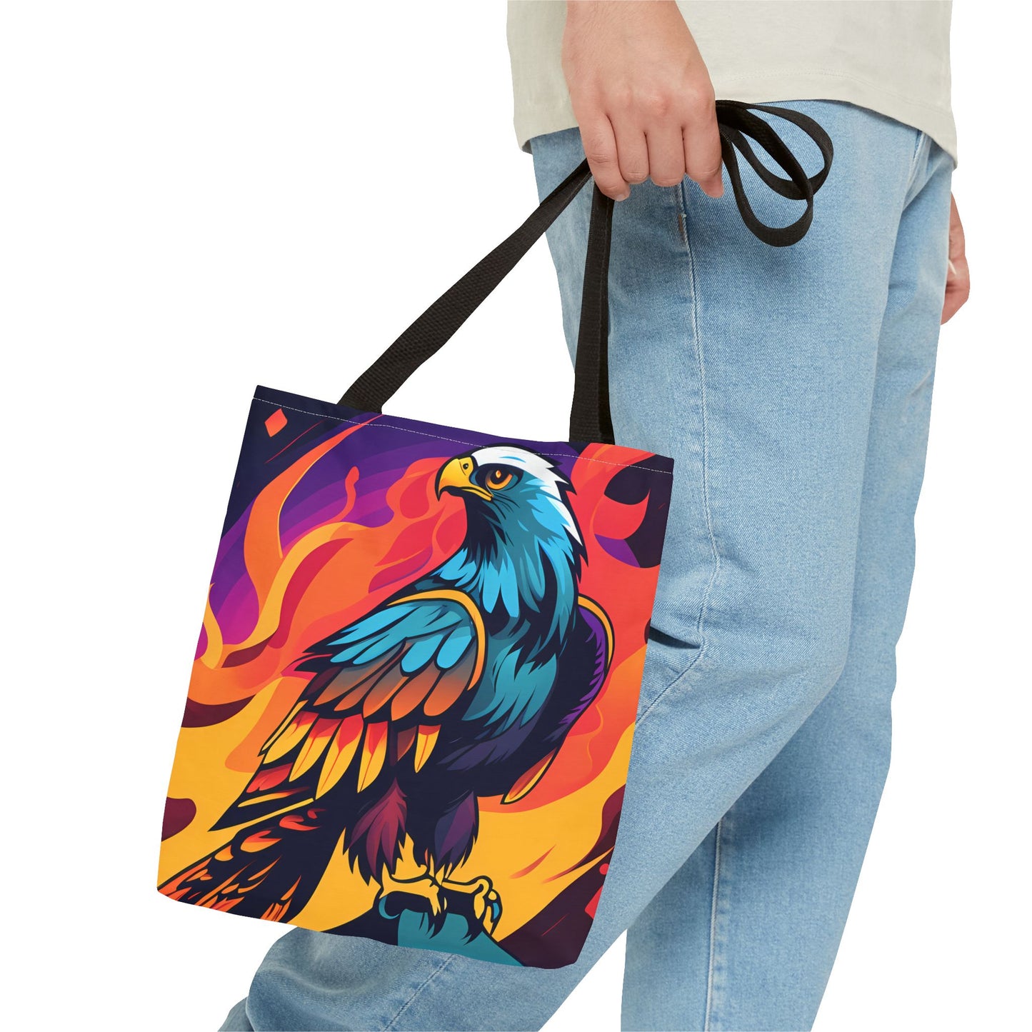 Bold Eagle Fire Tote Bag