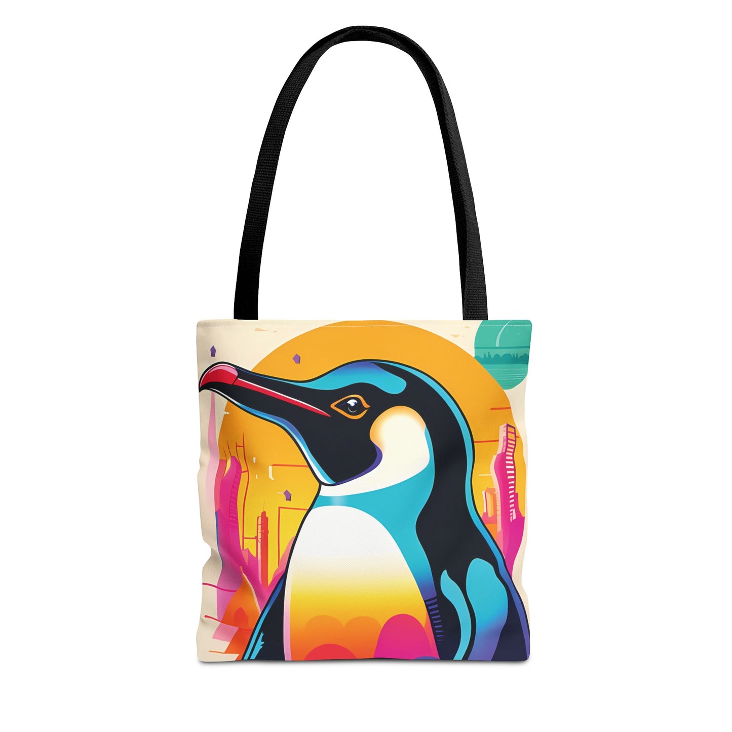 Penguin Cityscape Tote Bag