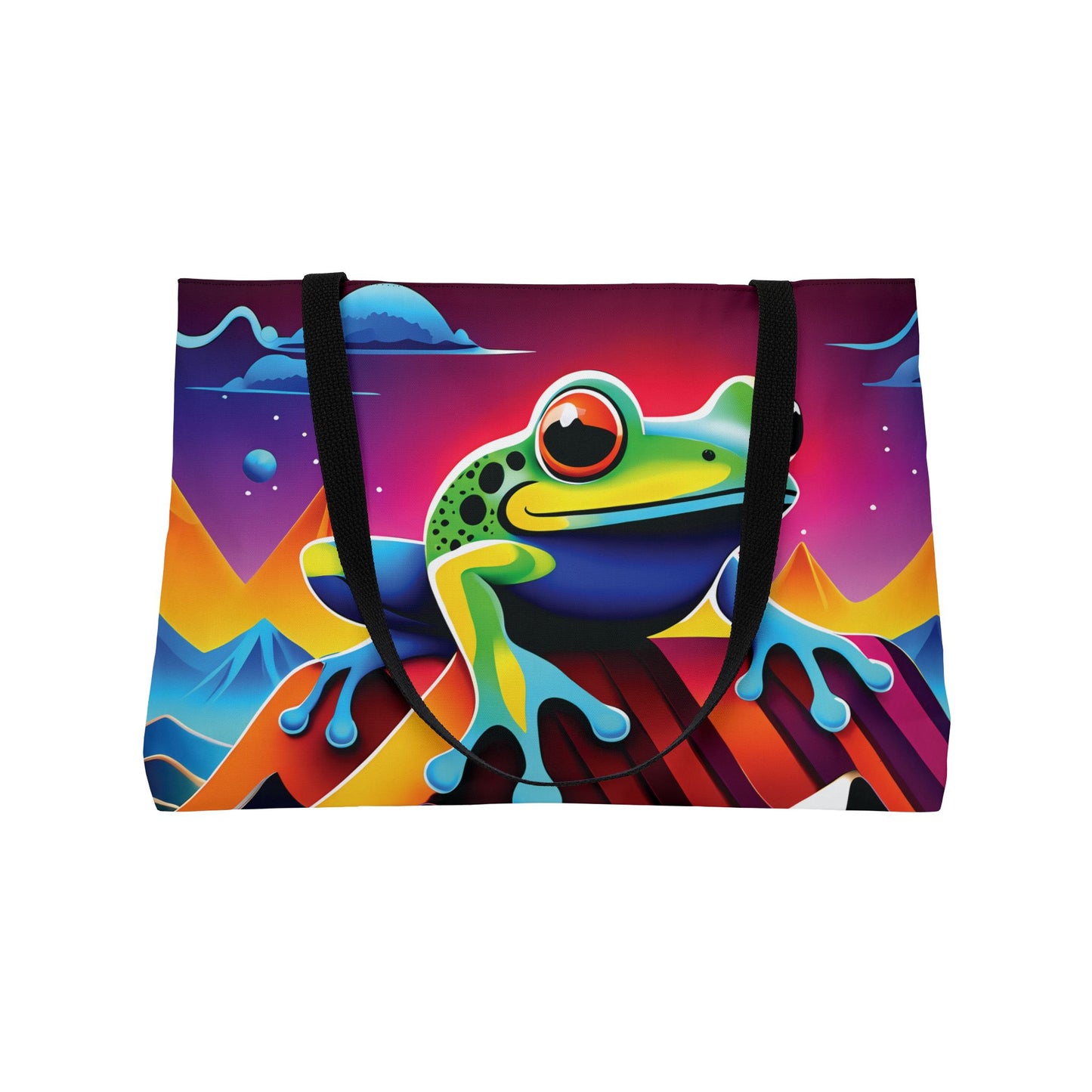 Psychedelic Space Frog Tote Bag