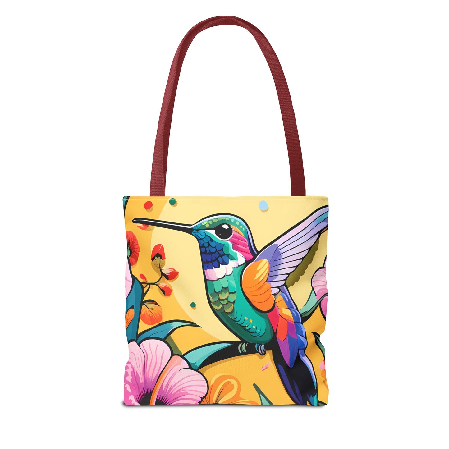 Floral Hummingbird Tote Bag