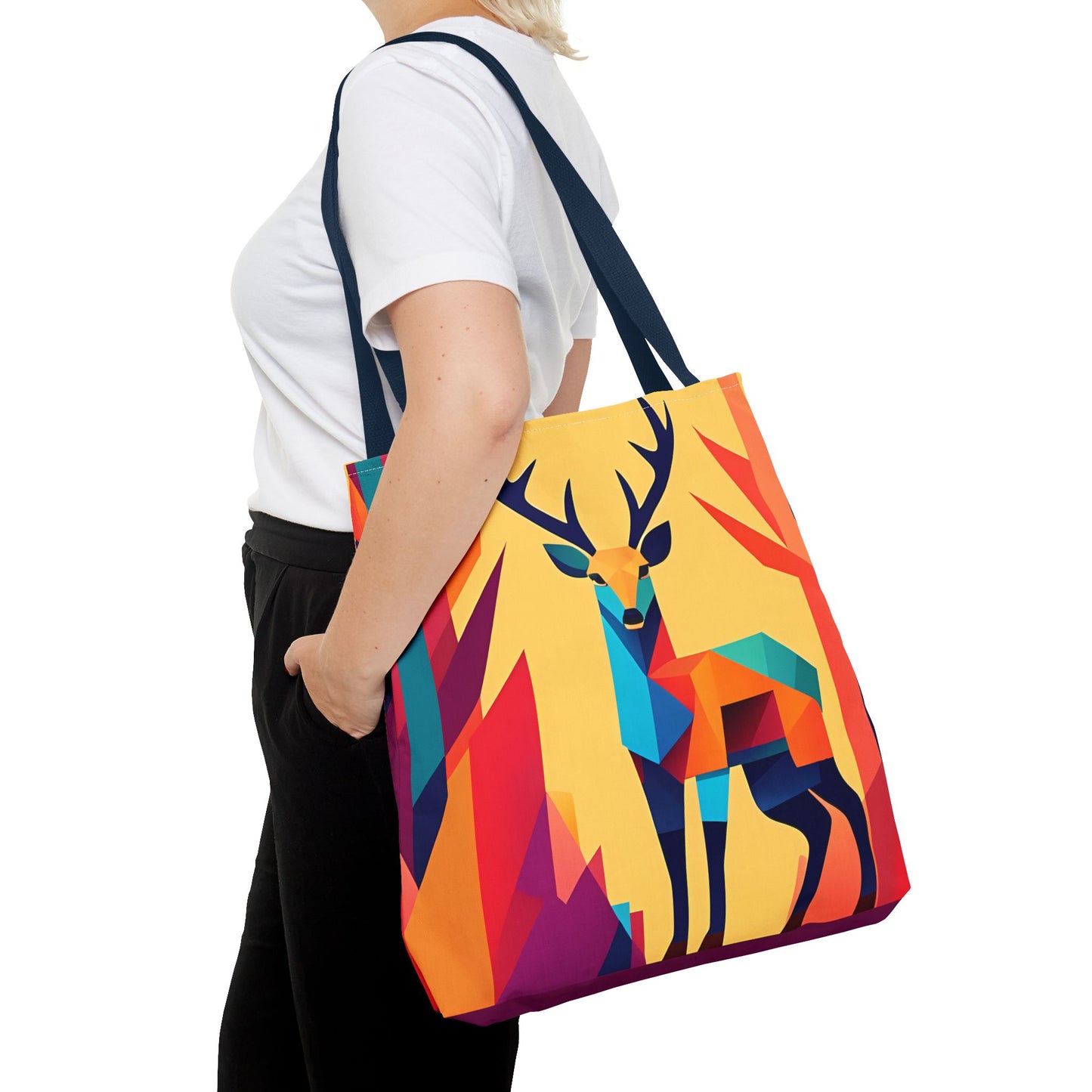 Geometric Deer Tote Bag